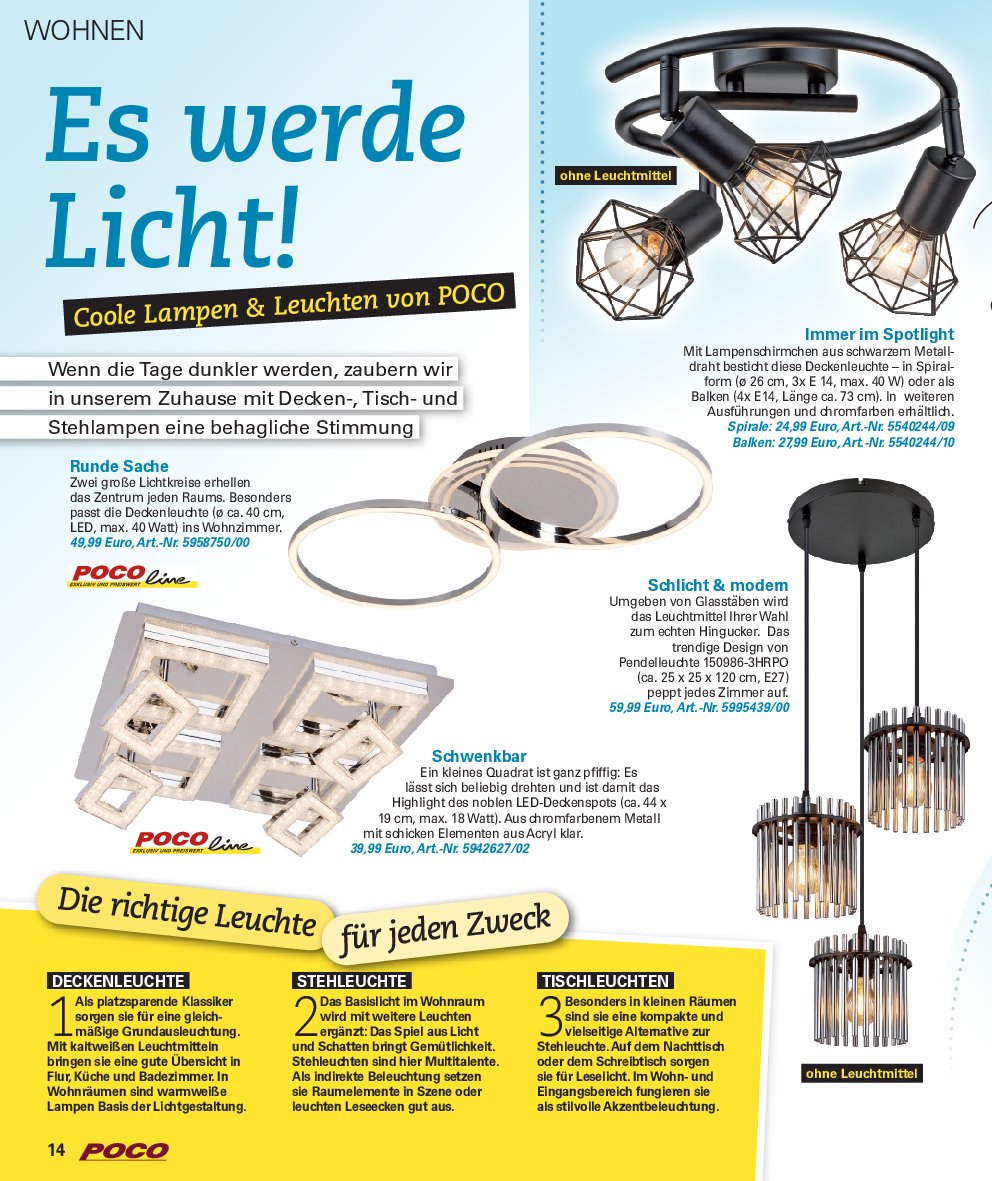 poco - Poco - Wohnwelt Herbst-Prospekt gültig vom 01.09. bis 30.11. - page: 14