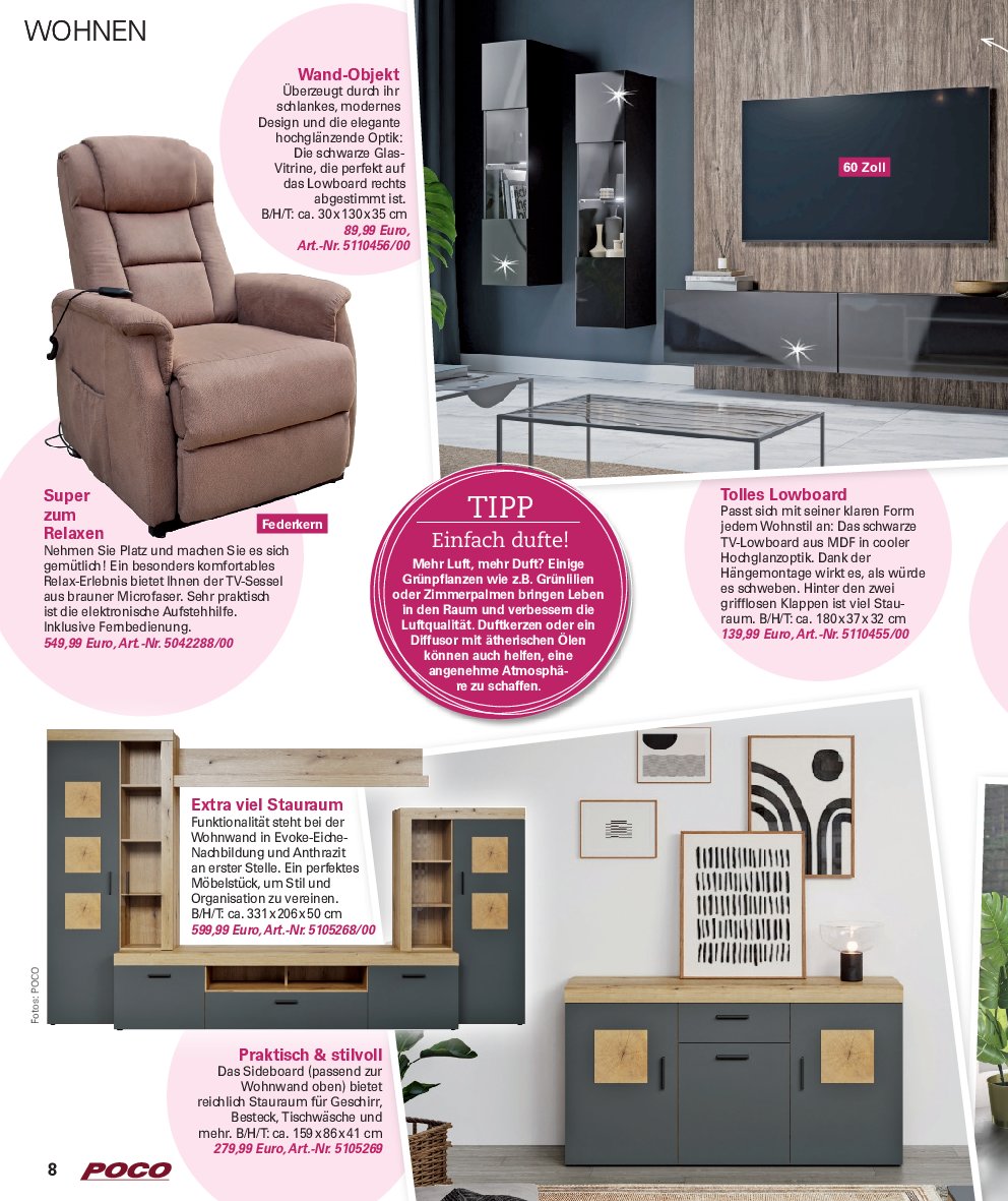 poco - Poco - Wohnwelt Herbst-Prospekt gültig vom 01.09. bis 30.11. - page: 8