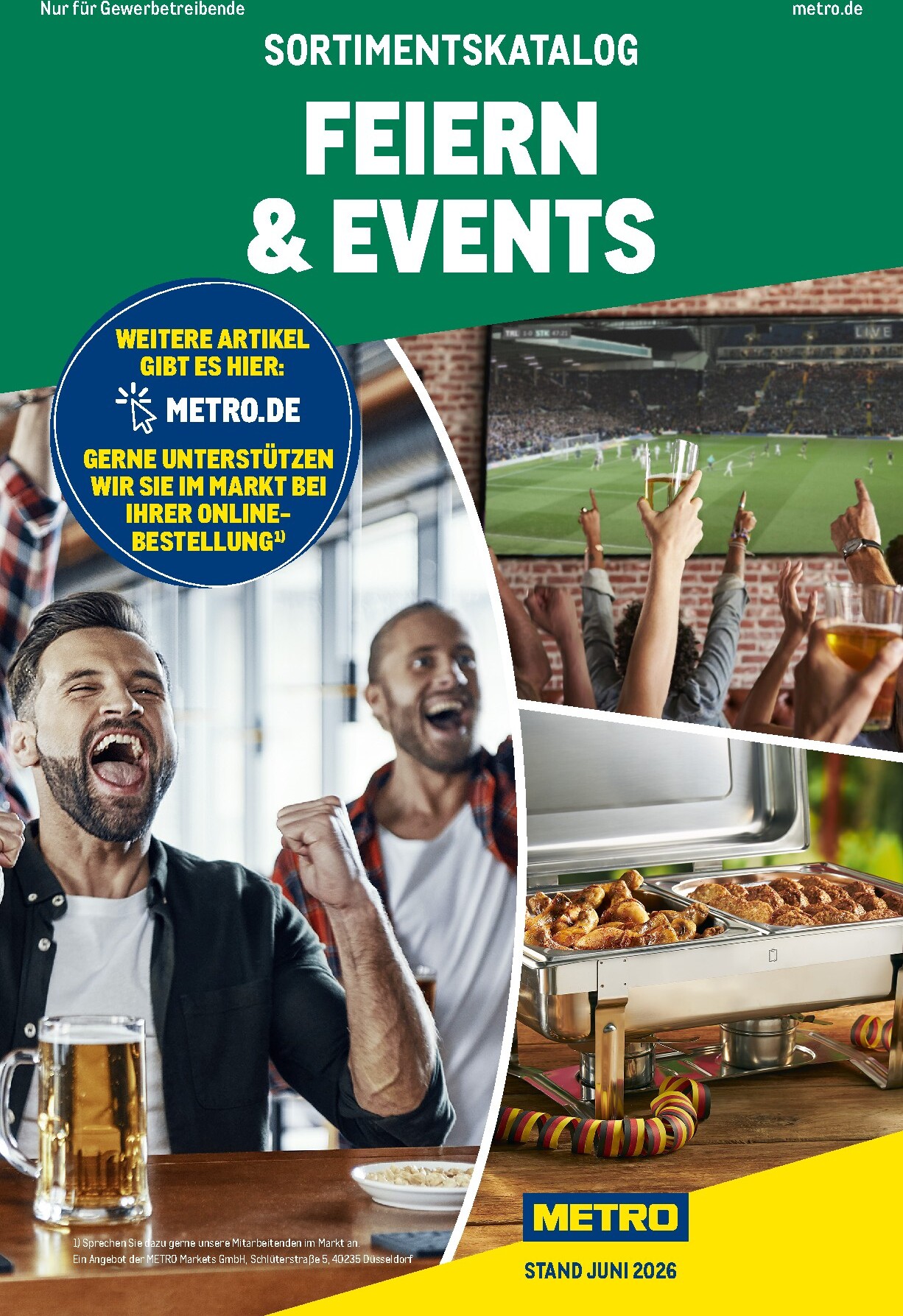 metro - Metro - Sortimentskatalog Feiern & Events Prospekt nächste Woche – von Montag 01.06.2026 bis Dienstag 30.06.2026