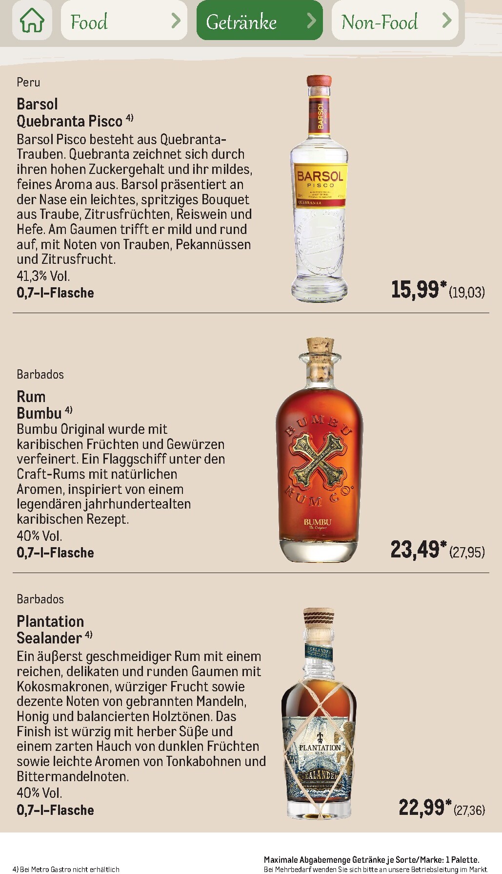 metro - Metro - Saisonkatalog Outdoor Dining Prospekt nächste Woche – von Montag 01.06.2026 bis Freitag 31.07.2026 - page: 71