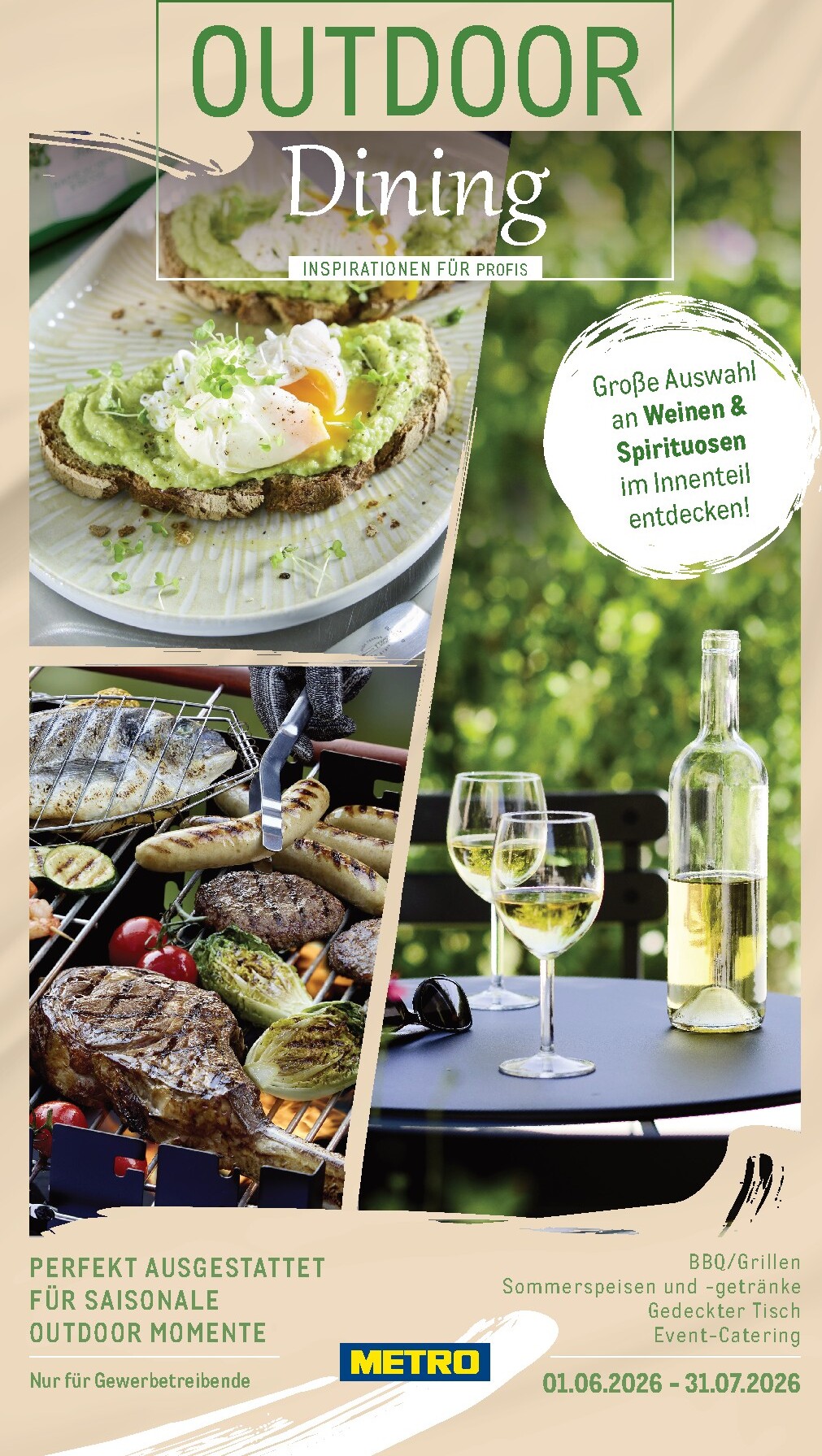 metro - Metro - Saisonkatalog Outdoor Dining Prospekt nächste Woche – von Montag 01.06.2026 bis Freitag 31.07.2026