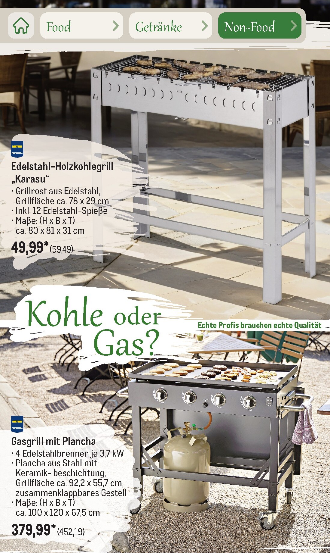 metro - Metro - Saisonkatalog Outdoor Dining Prospekt – von Montag 01.06.2026 bis Freitag 31.07.2026 - page: 98