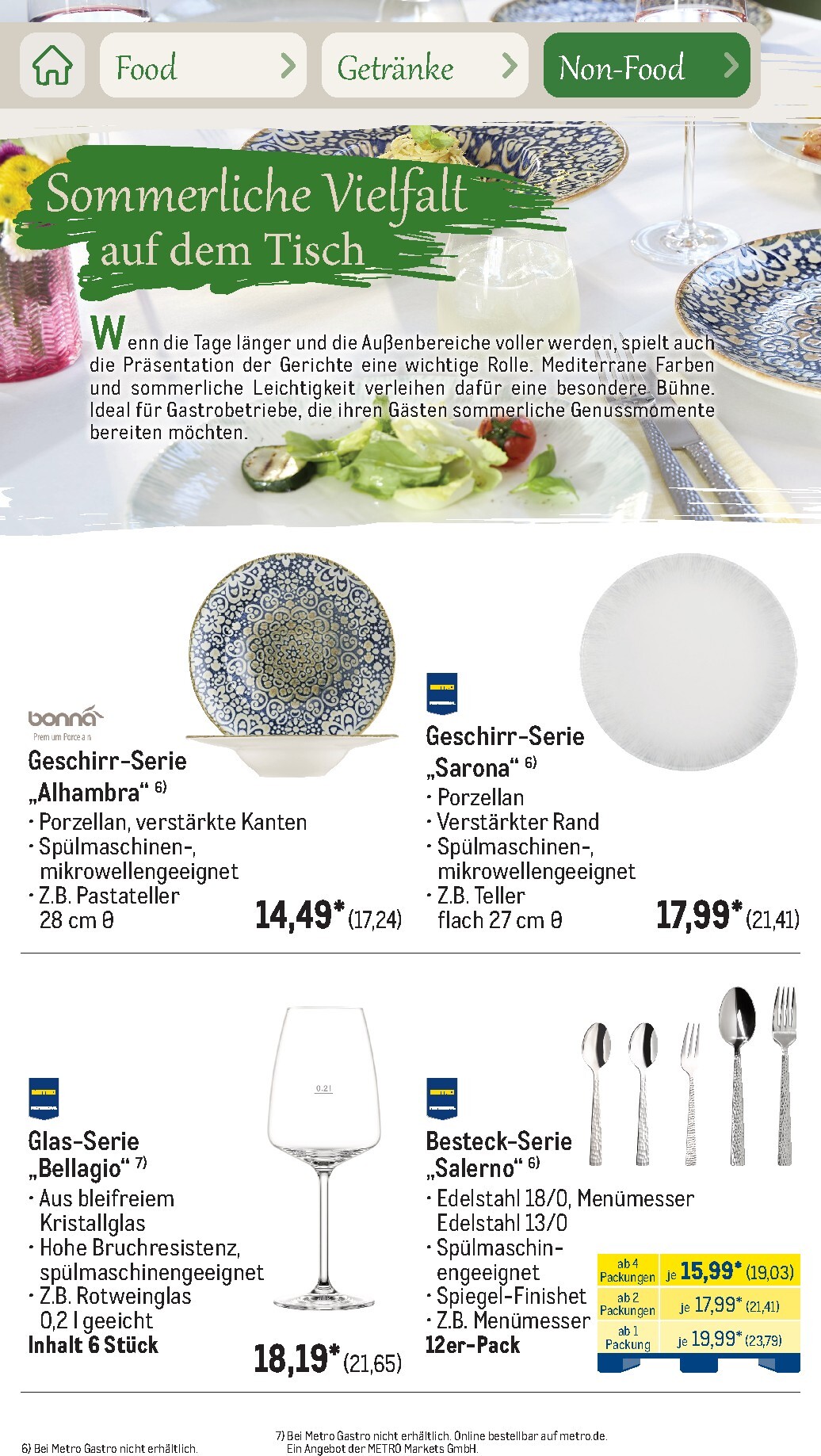 metro - Metro - Saisonkatalog Outdoor Dining Prospekt – von Montag 01.06.2026 bis Freitag 31.07.2026 - page: 89
