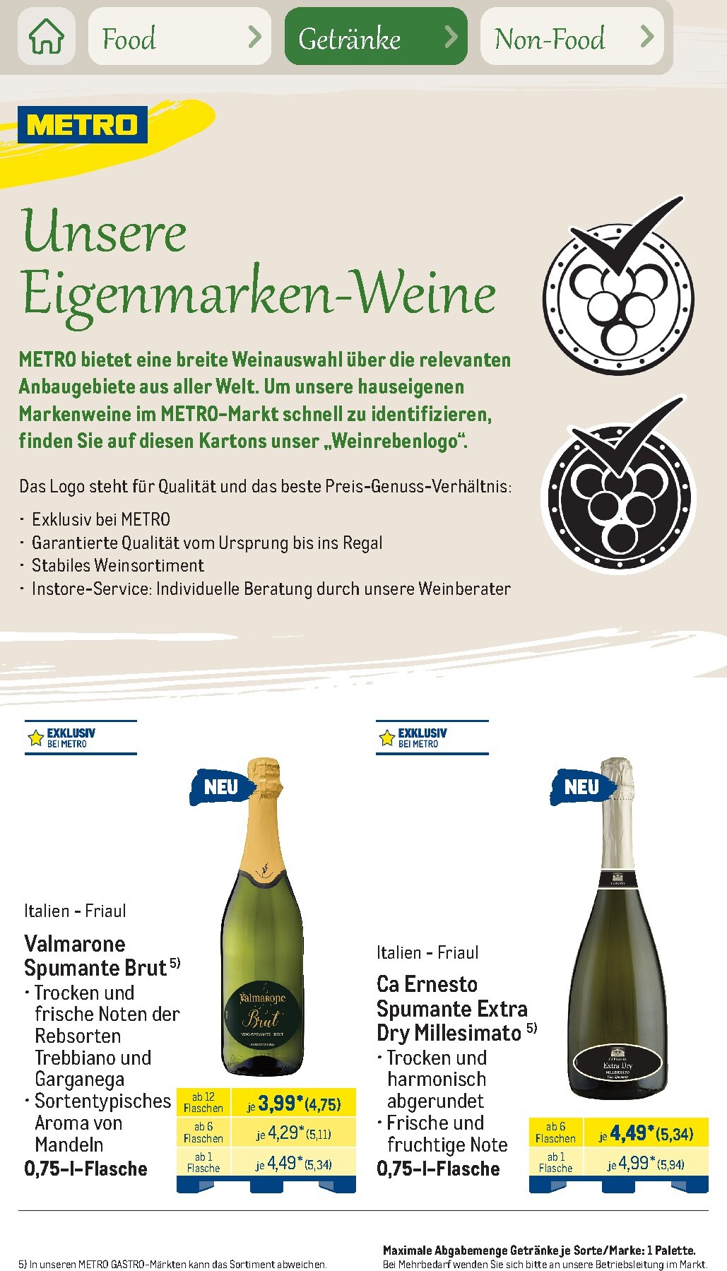 metro - Metro - Saisonkatalog Outdoor Dining Prospekt – von Montag 01.06.2026 bis Freitag 31.07.2026 - page: 66