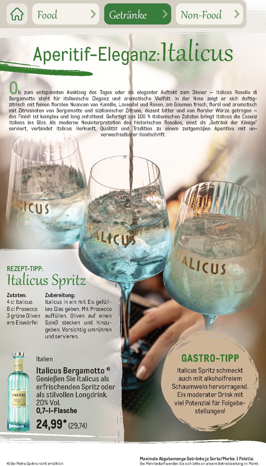 metro - Metro - Saisonkatalog Outdoor Dining Prospekt – von Montag 01.06.2026 bis Freitag 31.07.2026 - page: 70