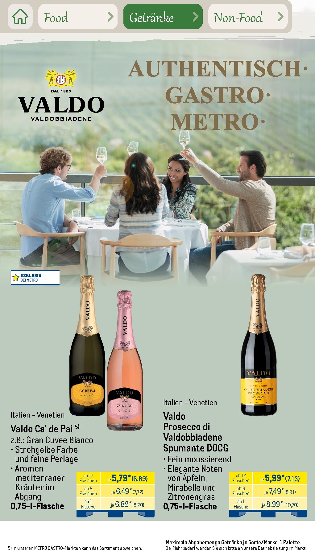 metro - Metro - Saisonkatalog Outdoor Dining Prospekt – von Montag 01.06.2026 bis Freitag 31.07.2026 - page: 37