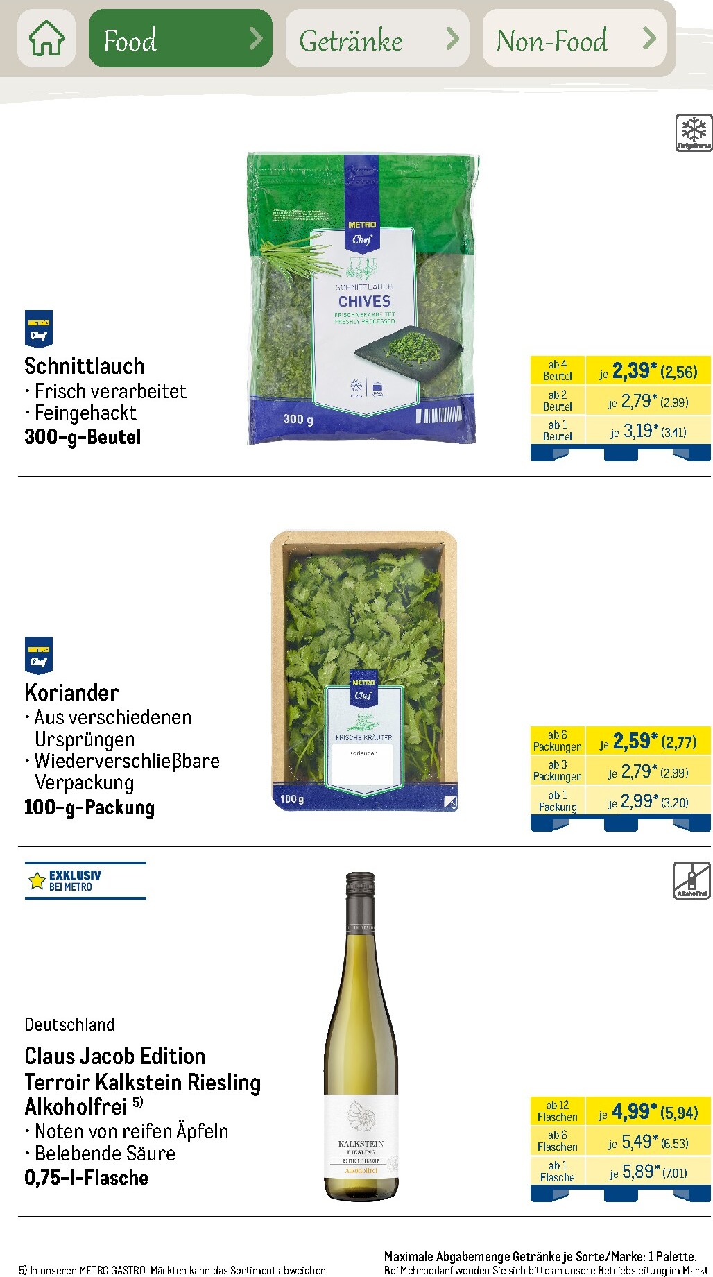 metro - Metro - Saisonkatalog Outdoor Dining Prospekt – von Montag 01.06.2026 bis Freitag 31.07.2026 - page: 21