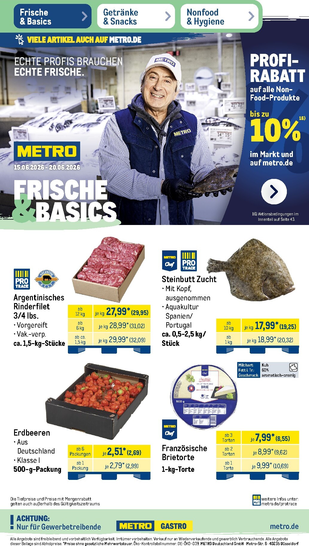 metro - Metro - Wochen-Angebote Prospekt nächste Woche – von Montag 15.06.2026 bis Samstag 20.06.2026