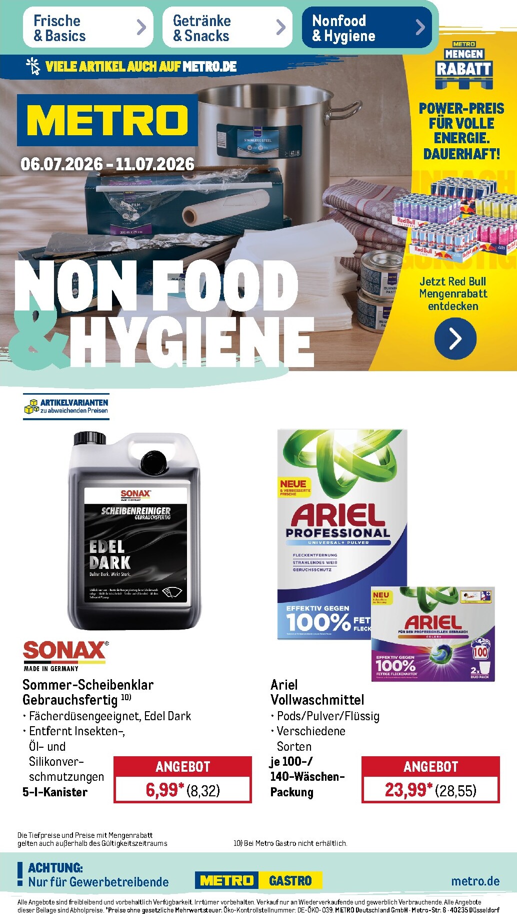 metro - Metro - NonFood Prospekt nächste Woche – von Montag 06.07.2026 bis Samstag 11.07.2026