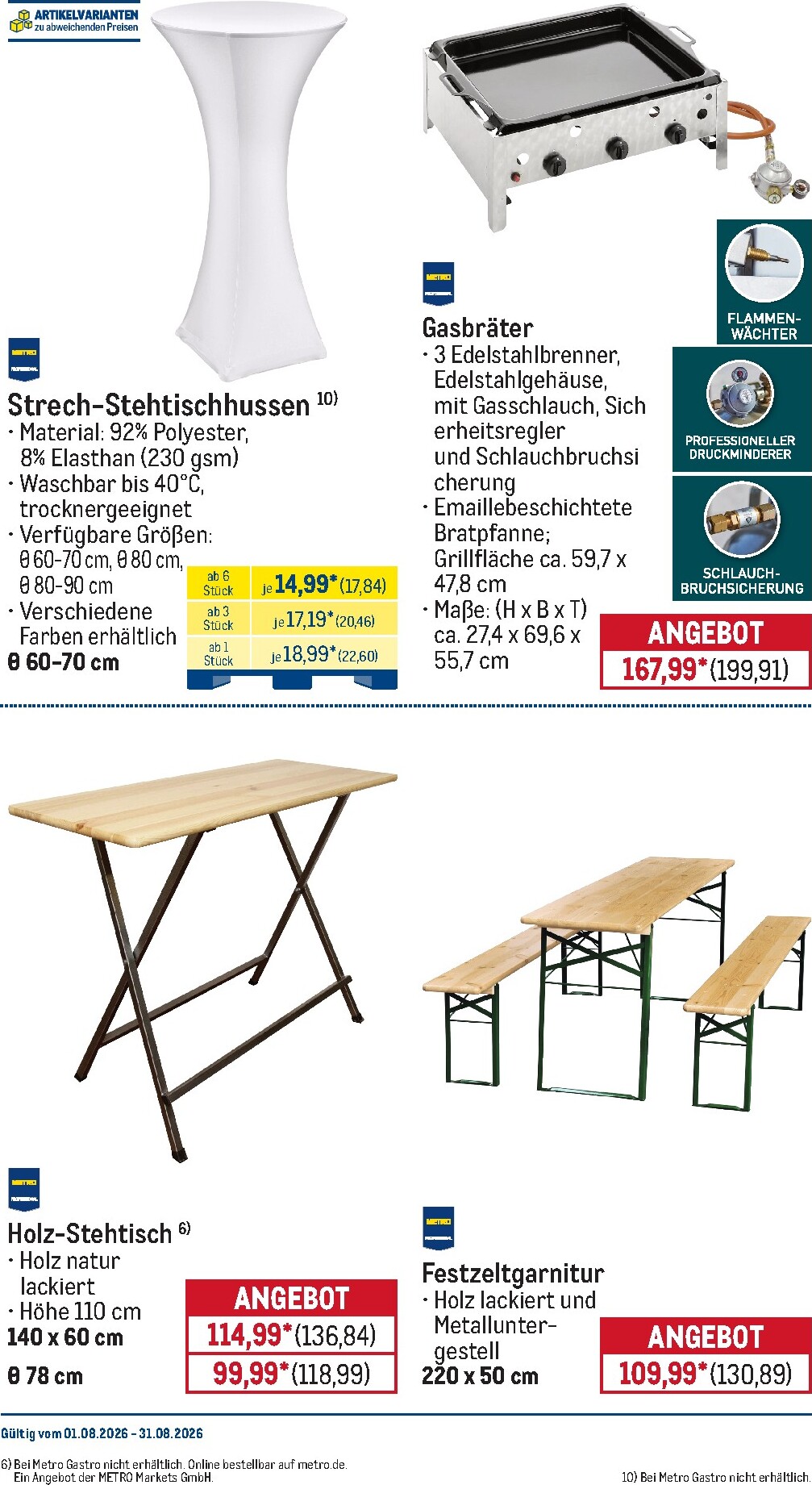 metro - Metro - Monats-Menü Prospekt nächste Woche – von Samstag 01.08.2026 bis Montag 31.08.2026 - page: 36