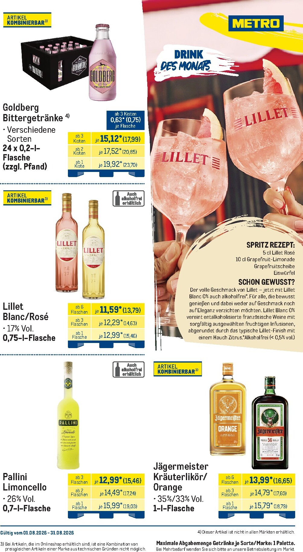 metro - Metro - Monats-Menü Prospekt nächste Woche – von Samstag 01.08.2026 bis Montag 31.08.2026 - page: 28