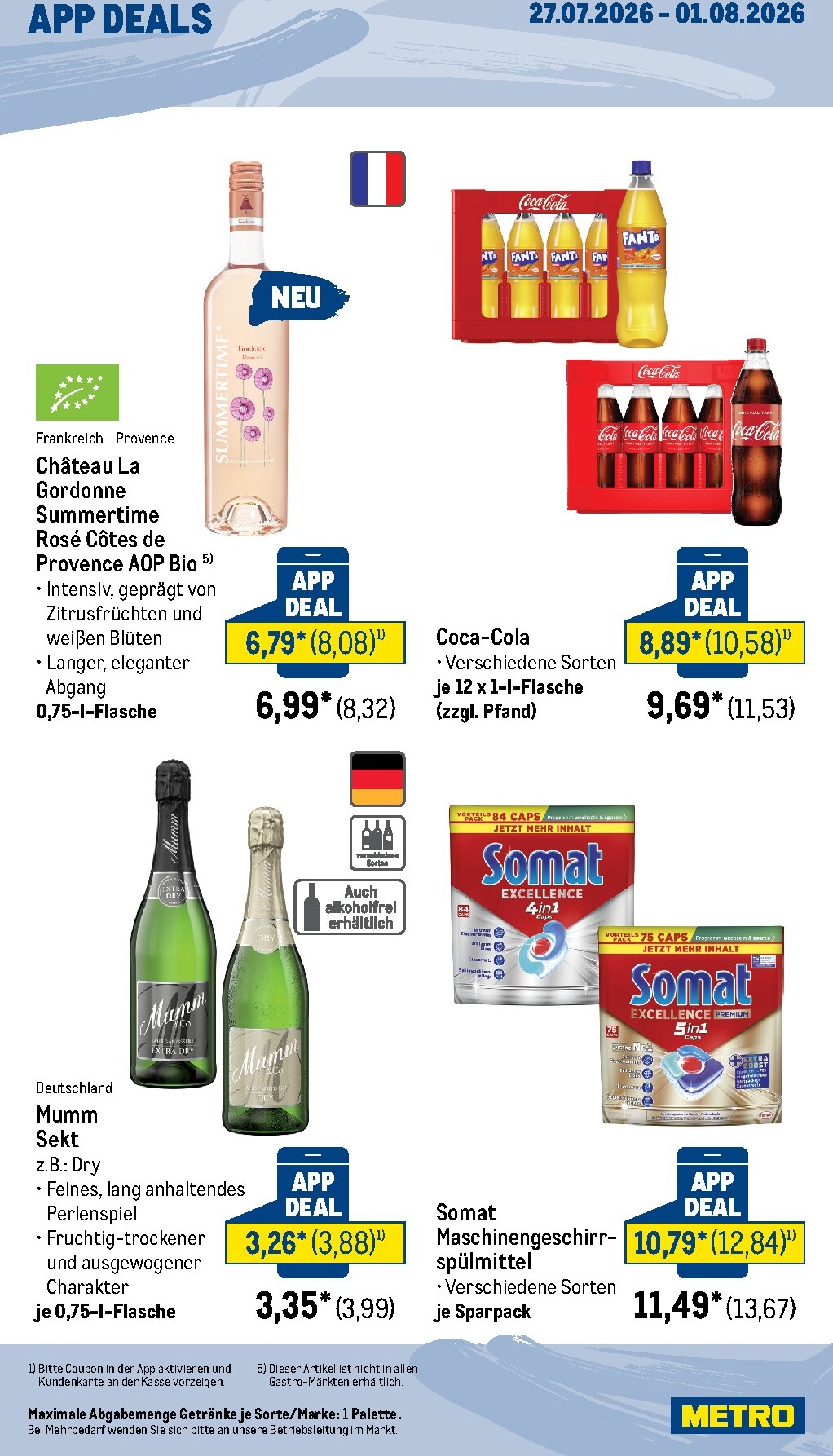 metro - Metro - App Deals Prospekt nächste Woche – von Montag 27.07.2026 bis Samstag 01.08.2026 - page: 2