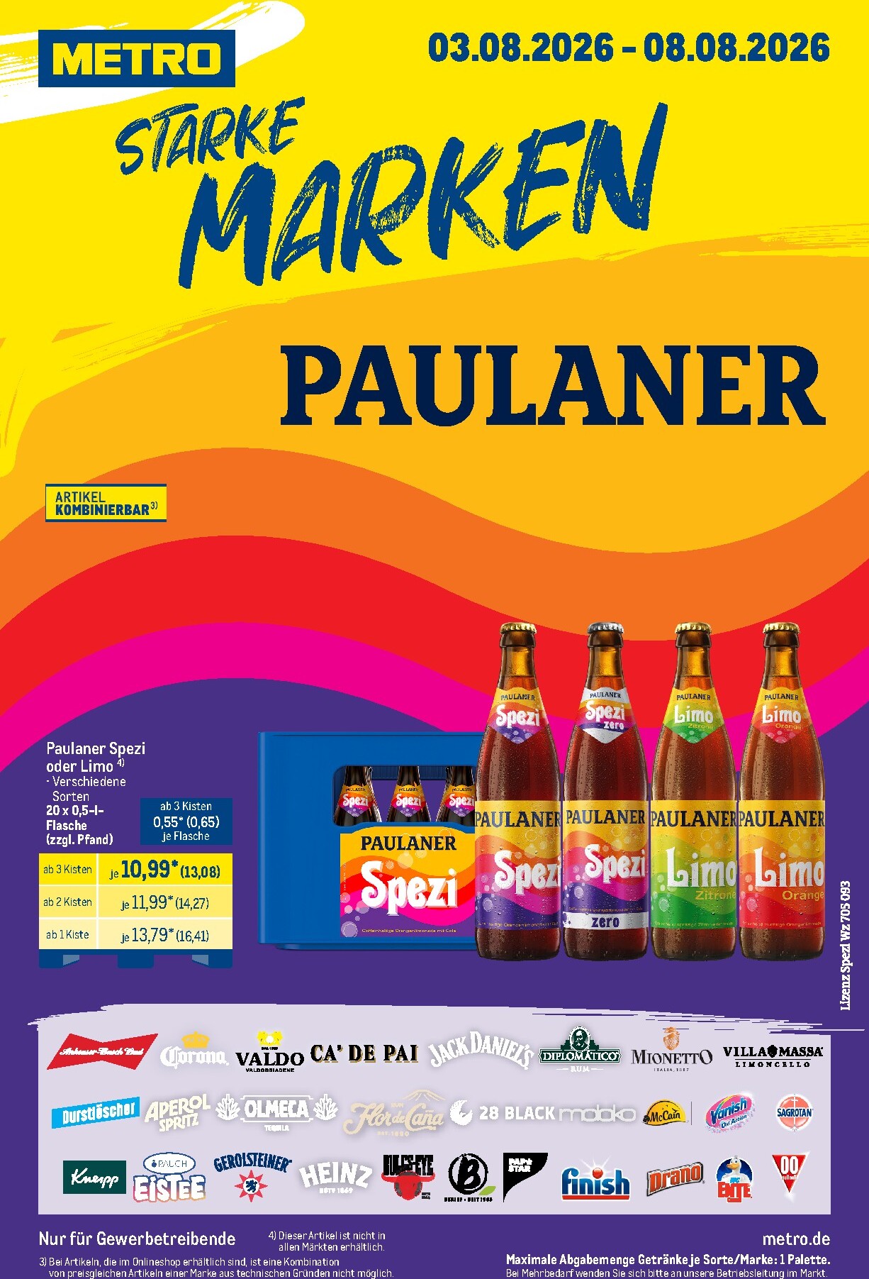 metro - Metro - Starke Marken Prospekt nächste Woche – von Montag 03.08.2026 bis Samstag 08.08.2026