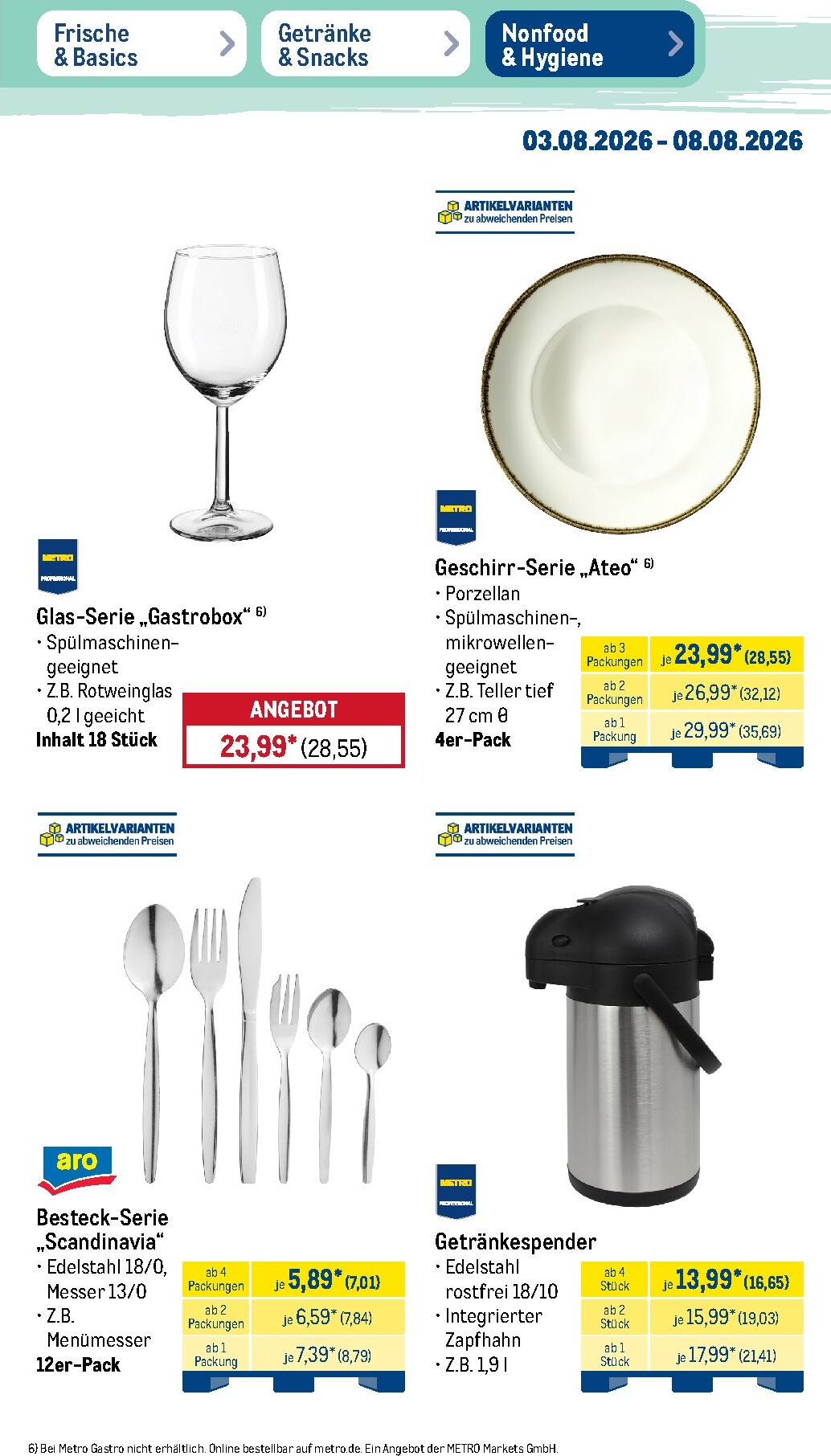 metro - Metro - Non Food & Hygiene Prospekt nächste Woche – von Montag 03.08.2026 bis Samstag 08.08.2026 - page: 3
