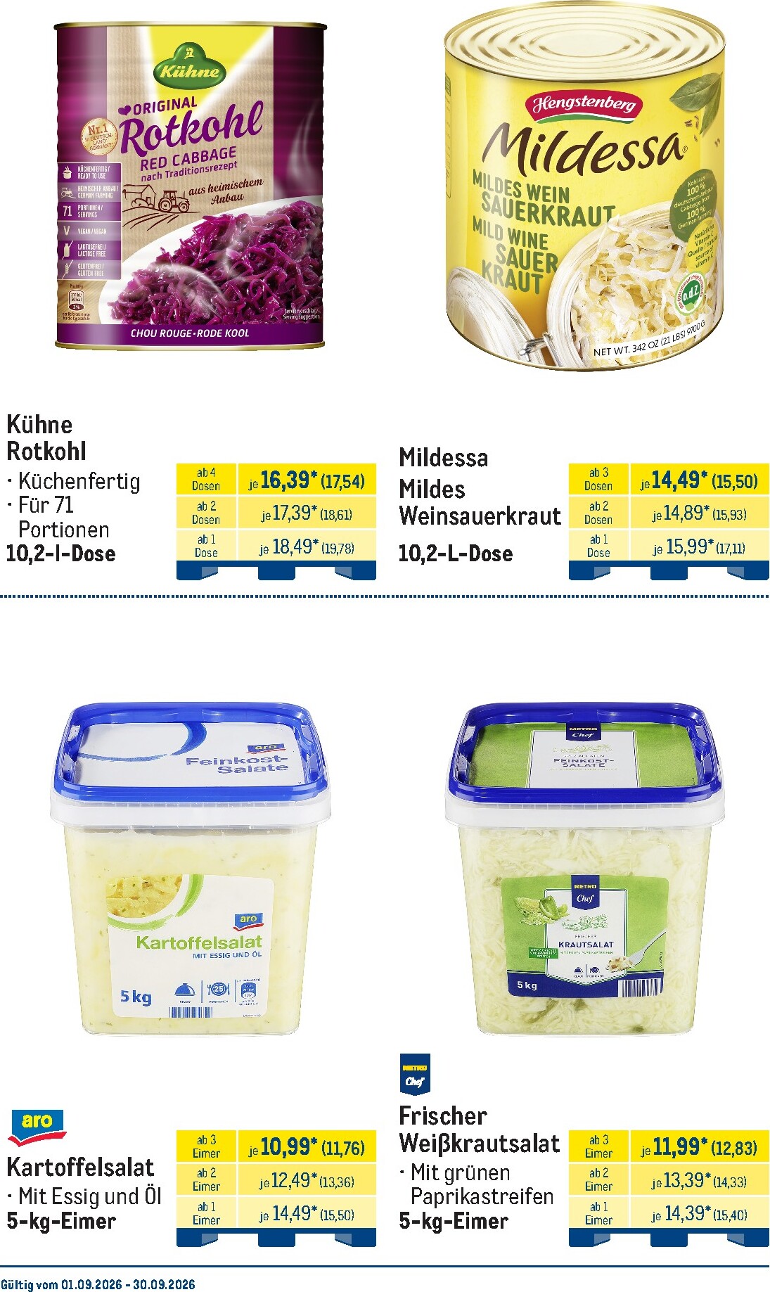 metro - Metro - Monats Menü Prospekt nächste Woche – von Dienstag 01.09.2026 bis Mittwoch 30.09.2026 - page: 8