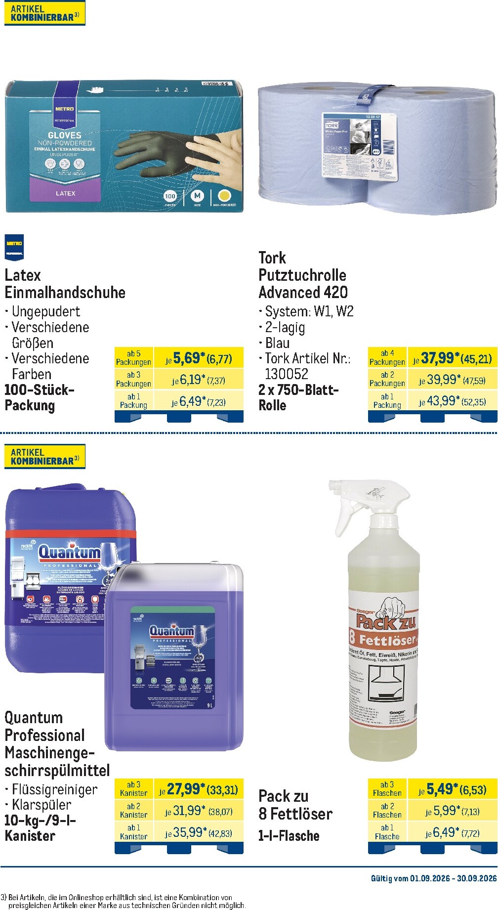 metro - Metro - Monats Menü Prospekt nächste Woche – von Dienstag 01.09.2026 bis Mittwoch 30.09.2026 - page: 33