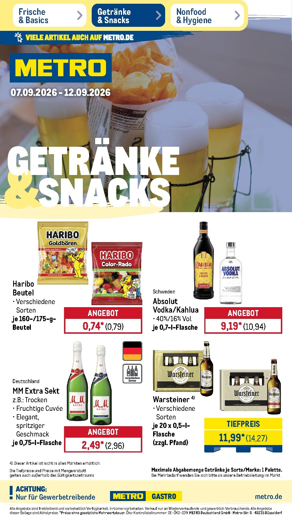 metro - Metro Prospekt nächste Woche – von Montag 07.09.2026 bis Samstag 12.09.2026 - page: 22