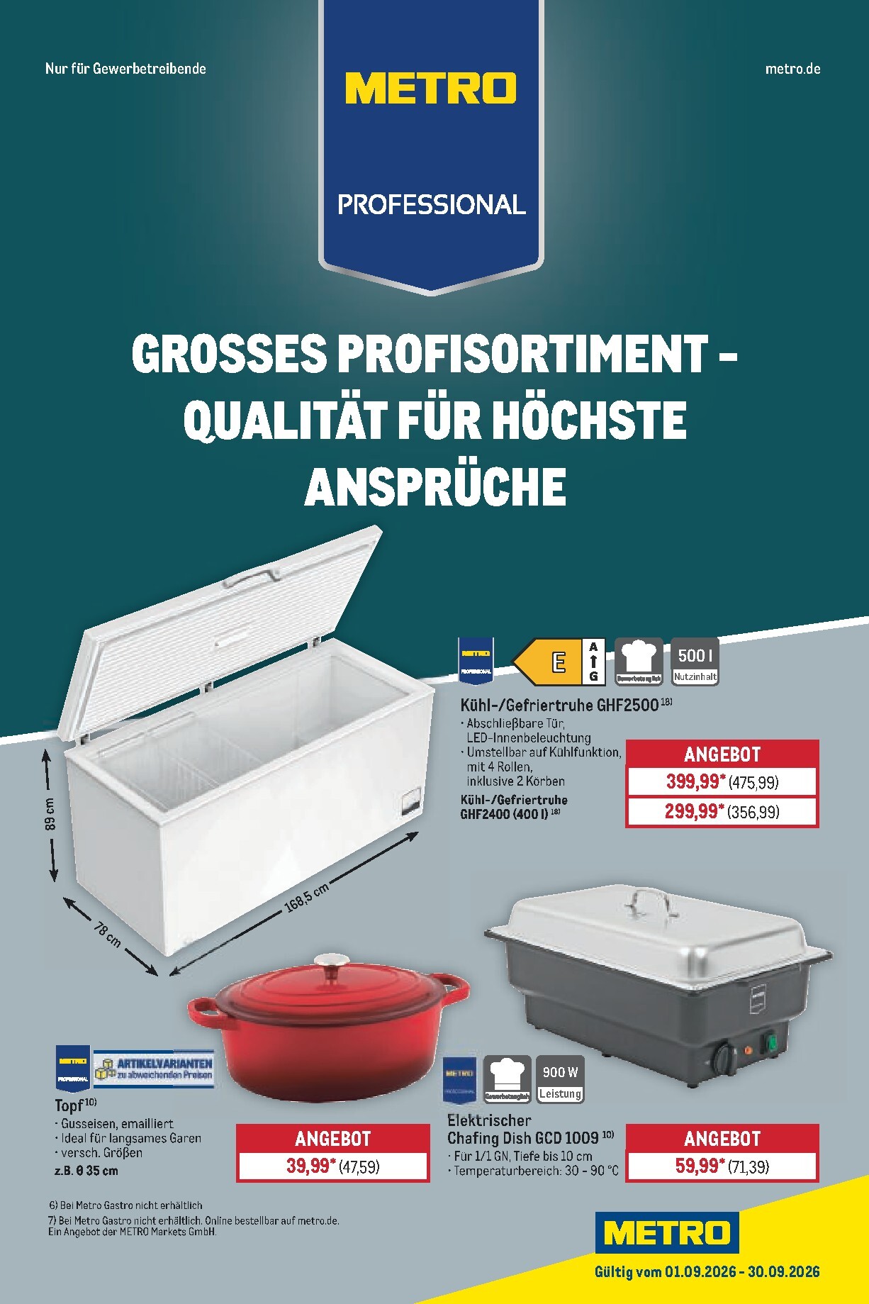 metro - Metro - Non-Food Flyer Prospekt – von Dienstag 01.09.2026 bis Mittwoch 30.09.2026