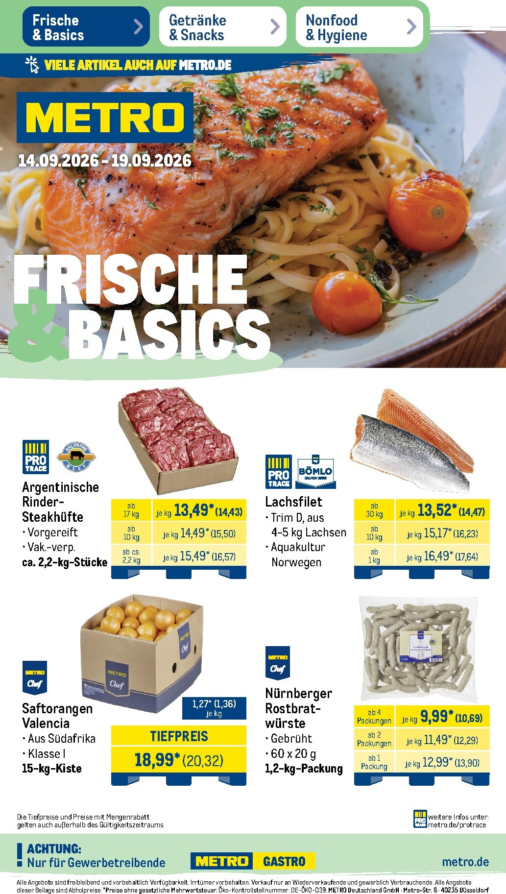metro - Metro Prospekt nächste Woche – von Montag 14.09.2026 bis Samstag 19.09.2026