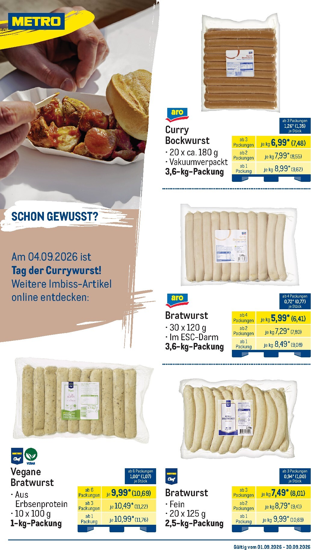 metro - Metro - Monats Menü Prospekt – von Dienstag 01.09.2026 bis Mittwoch 30.09.2026 - page: 3