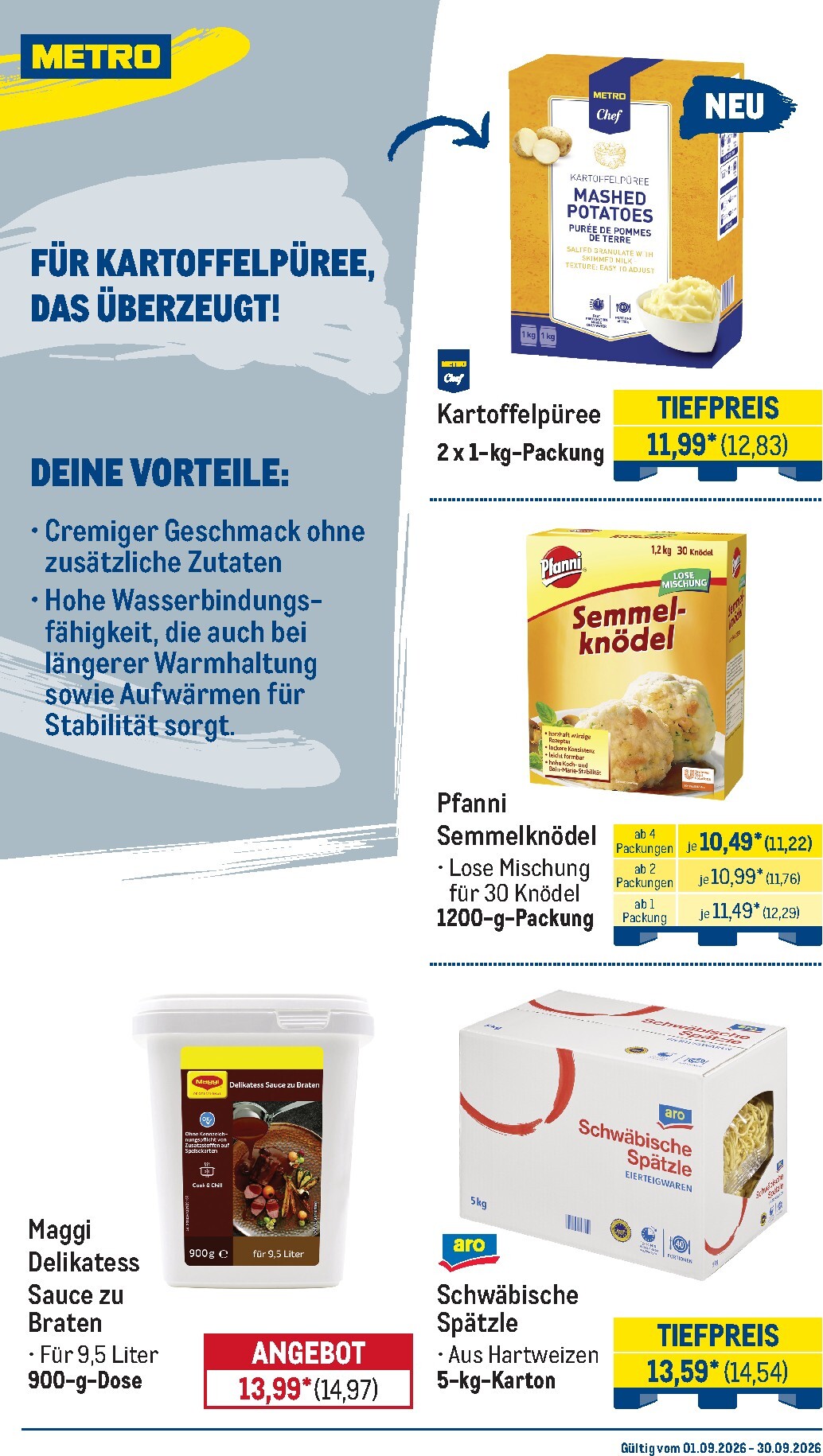 metro - Metro - Monats Menü Prospekt – von Dienstag 01.09.2026 bis Mittwoch 30.09.2026 - page: 19