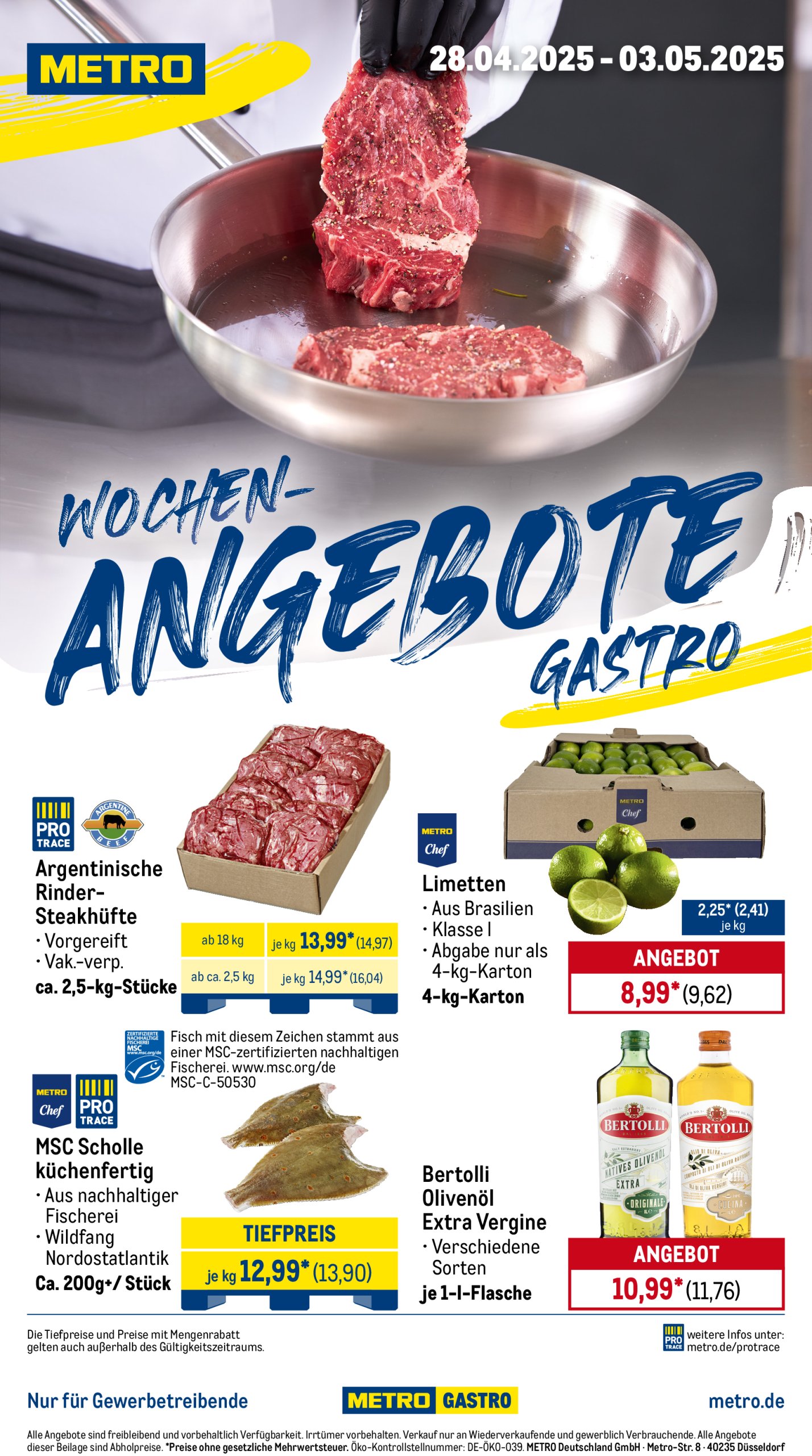 metro - Metro - Wochen-Angebote Gastro-Prospekt gültig von 28.04. bis 03.05.