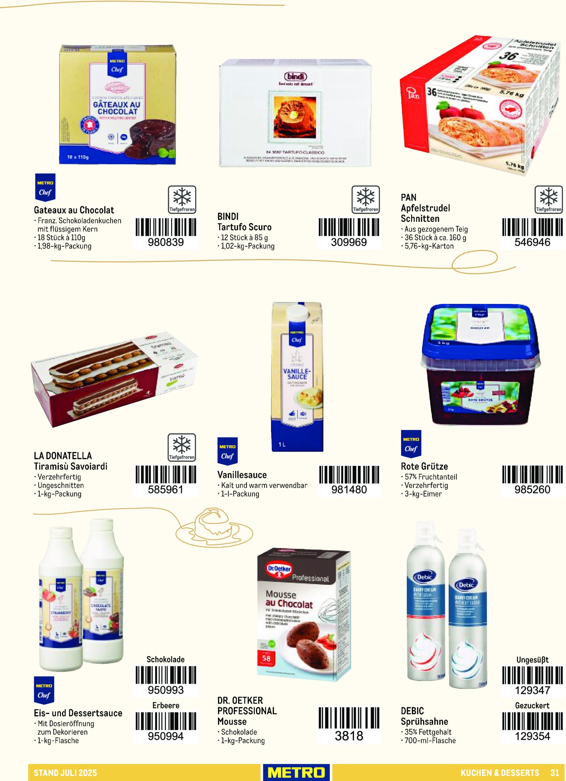 metro - Metro - Sortimentskatalog Lieferservice-Prospekt gültig vom 13.07. bis 30.09. - page: 31 metro - Metro - Sortimentskatalog Lieferservice-Prospekt gültig vom 13.07. bis 30.09. - page: 31