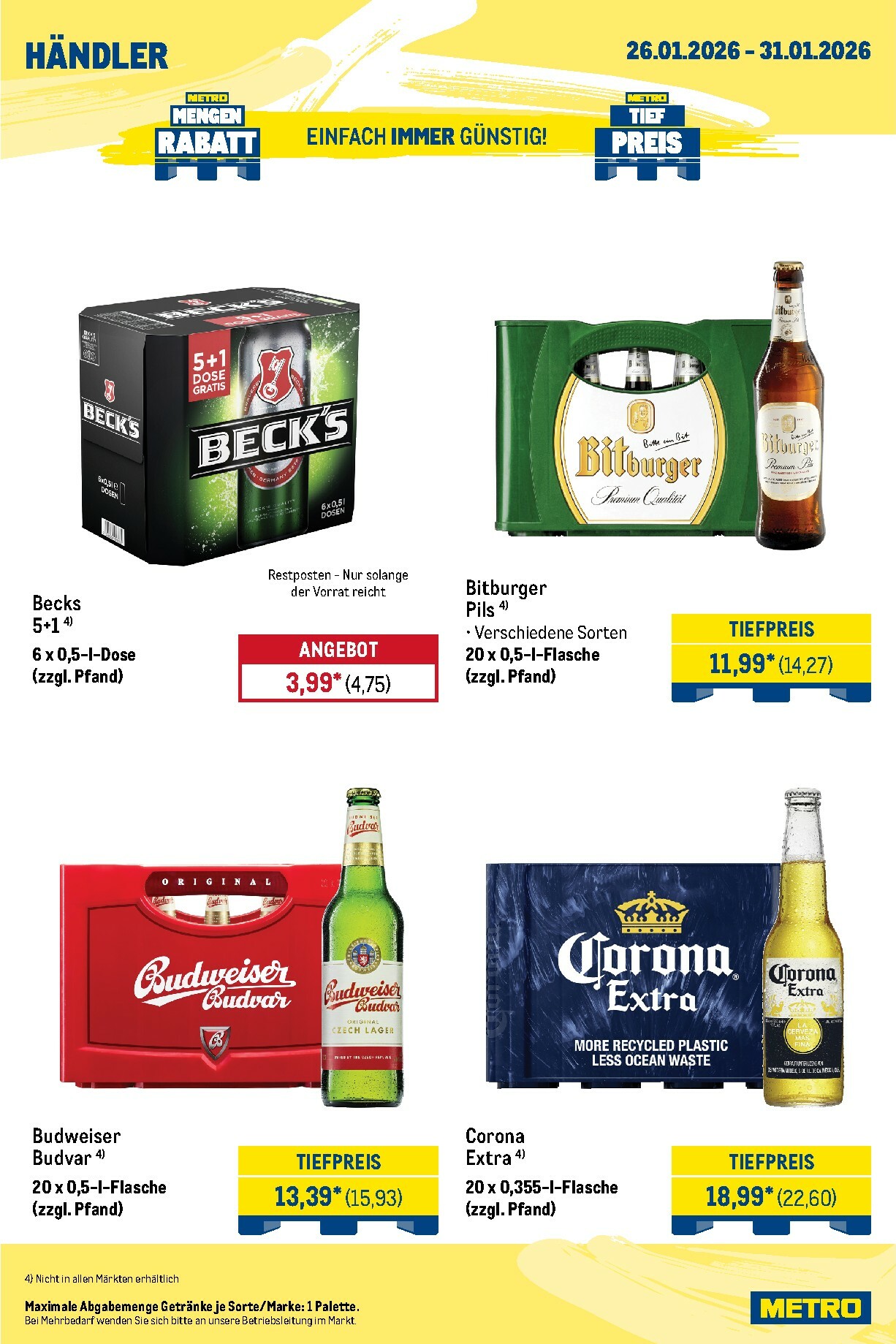 metro - Metro - Wochen-Angebote Händler-Prospekt gültig vom 26.01. bis 31.01. - page: 4