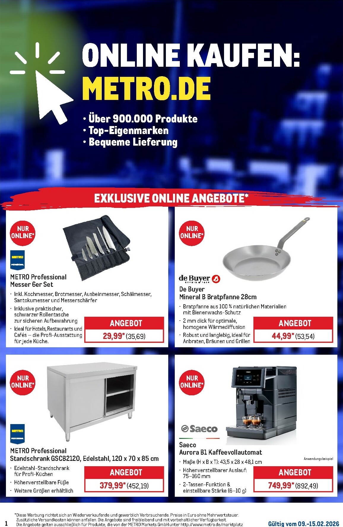 metro - Metro - Online: Wochen-Angebote-Prospekt gültig vom 09.02.2026 bis 15.02.2026