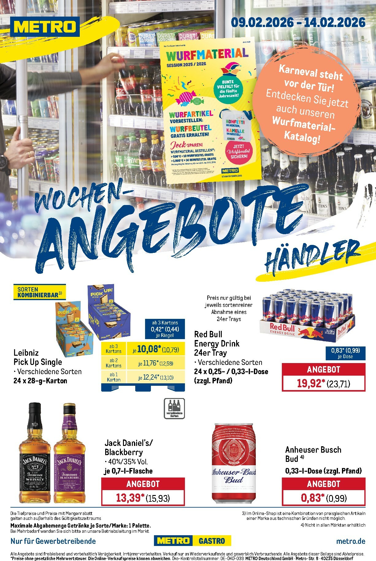 metro - Metro - Wochen-Angebote Händler-Prospekt gültig vom 09.02.2026 bis 14.02.2026
