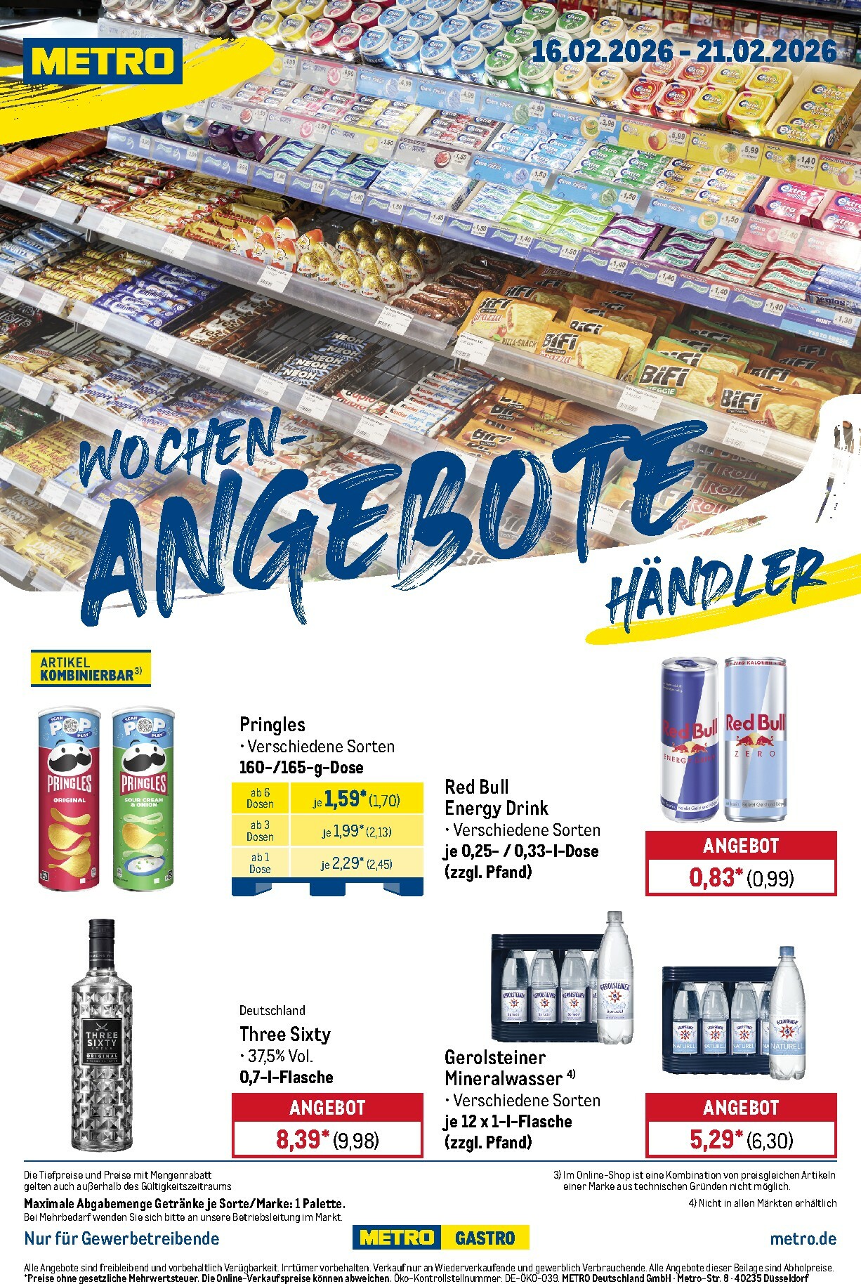 metro - Metro - Wochen-Angebote Händler-Prospekt gültig vom 16.02.2026 bis 21.02.2026