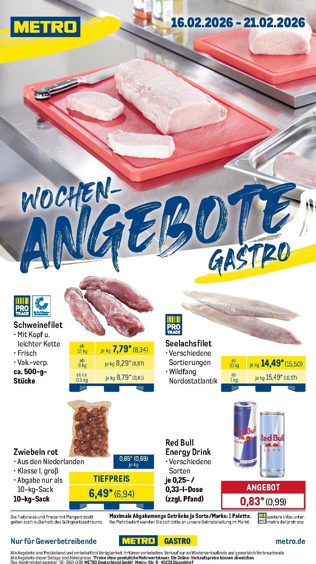 metro - Metro - Wochen-Angebote Gastro-Prospekt gültig vom 16.02.2026 bis 21.02.2026