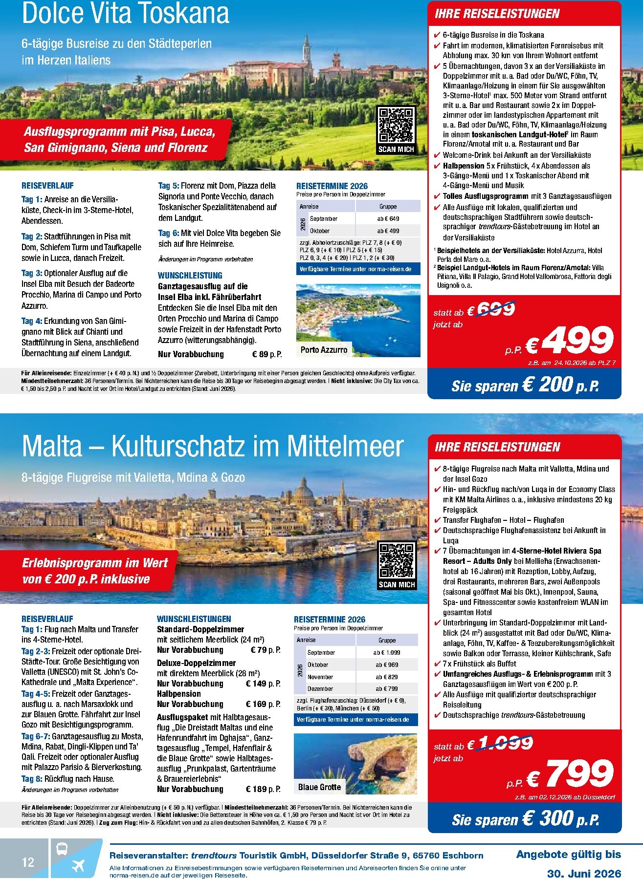 norma - Norma - Reisen Prospekt – von Montag 01.06.2026 bis Dienstag 30.06.2026 - page: 12
