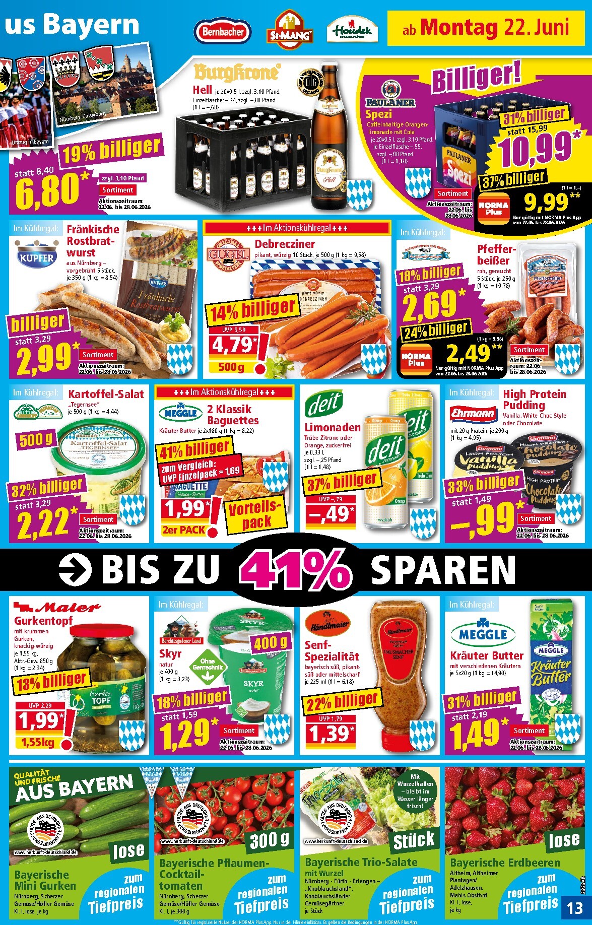 norma - Norma Prospekt nächste Woche – von Montag 22.06.2026 bis Samstag 27.06.2026 - page: 13