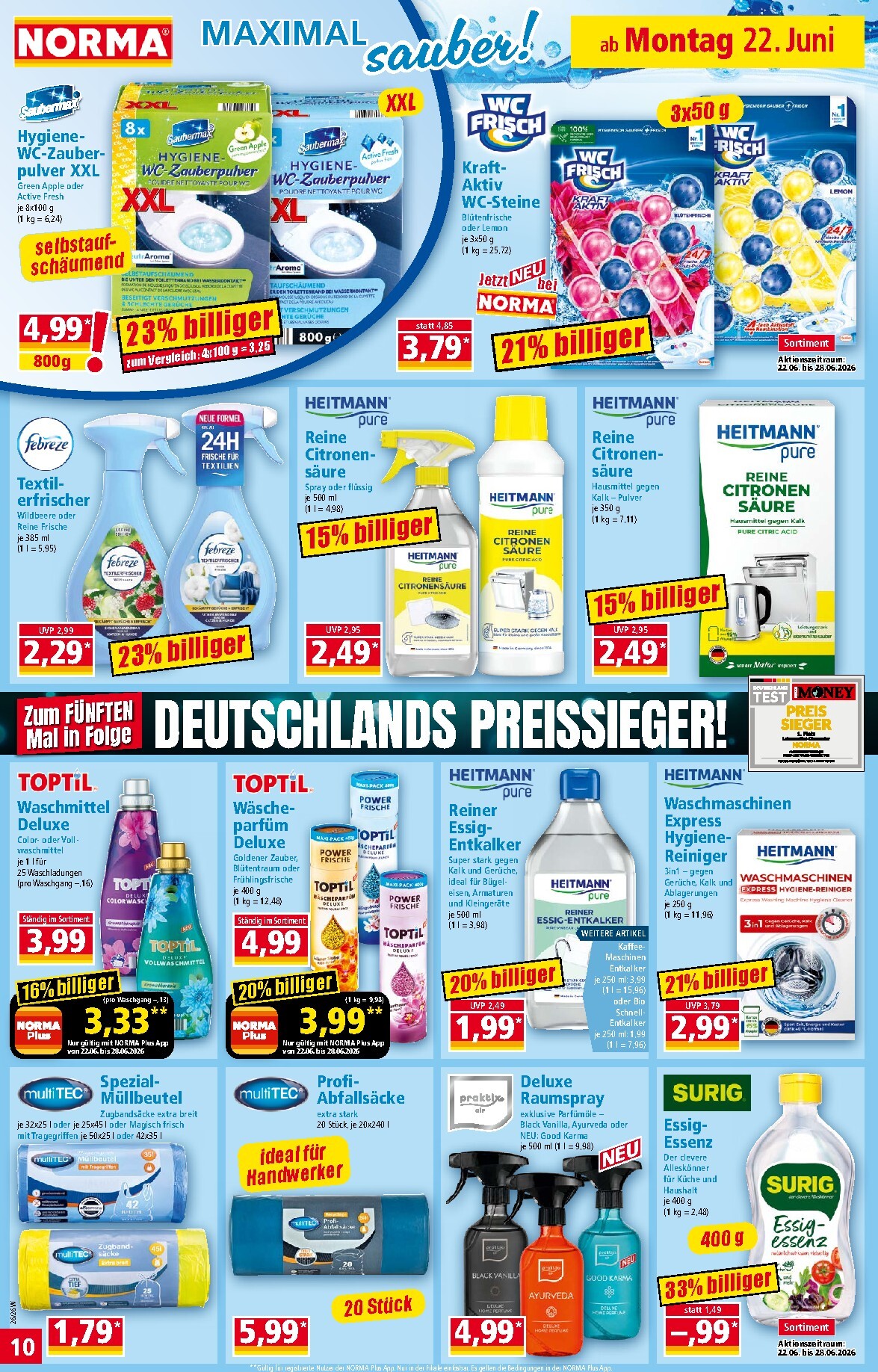 norma - Norma Prospekt nächste Woche – von Montag 22.06.2026 bis Samstag 27.06.2026 - page: 10