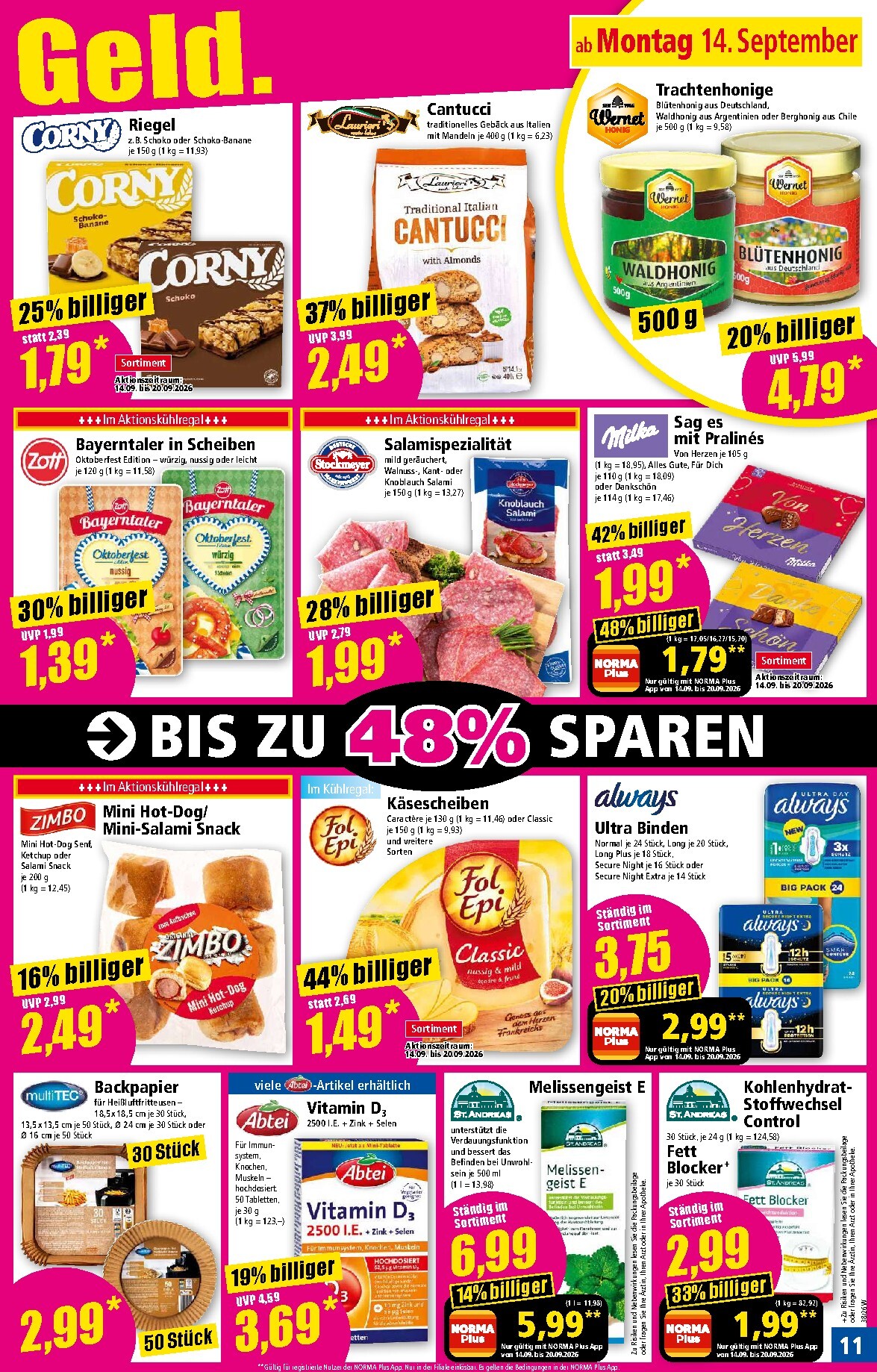 norma - Norma Prospekt nächste Woche – von Montag 14.09.2026 bis Samstag 19.09.2026 - page: 11
