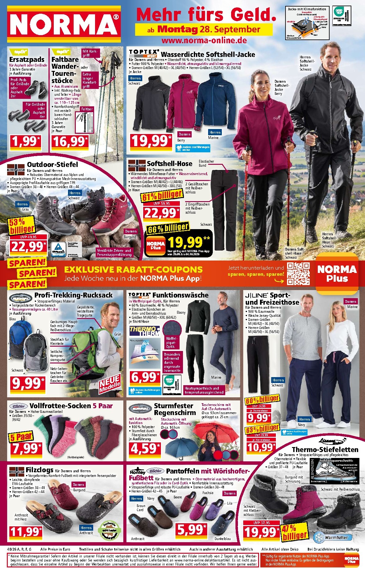 norma - Norma Prospekt nächste Woche – von Montag 28.09.2026 bis Freitag 02.10.2026 - page: 1