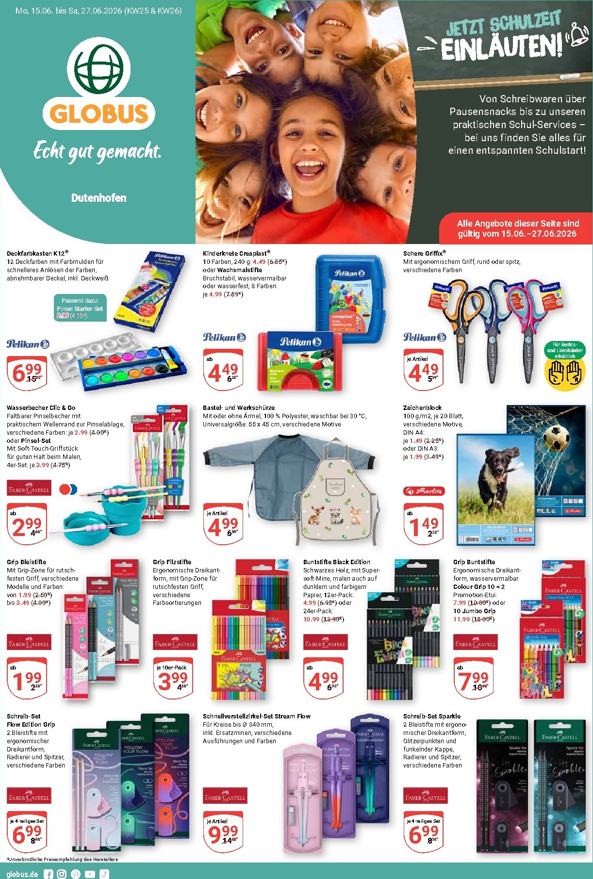 globus - Globus - Schulangebot Prospekt nächste Woche – von Montag 22.06.2026 bis Samstag 27.06.2026