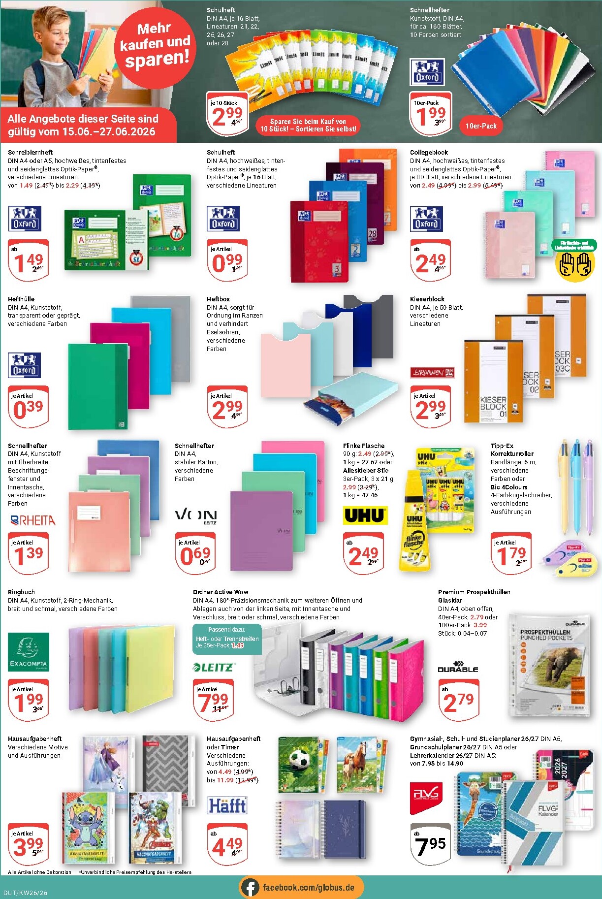 globus - Globus - Schulangebot Prospekt nächste Woche – von Montag 22.06.2026 bis Samstag 27.06.2026 - page: 3