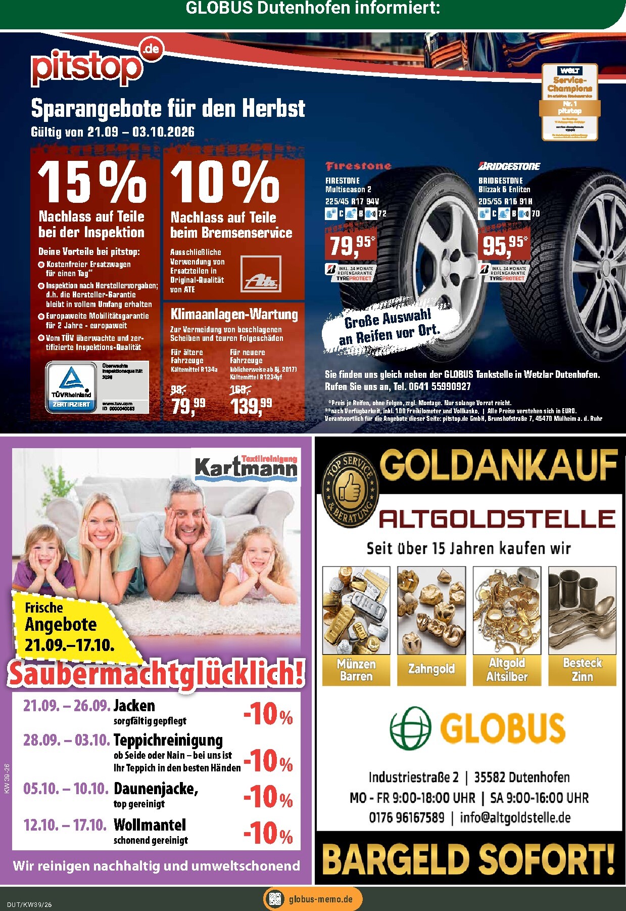 globus - Globus - Dutenhofen Prospekt nächste Woche – von Montag 21.09.2026 bis Samstag 26.09.2026 - page: 29