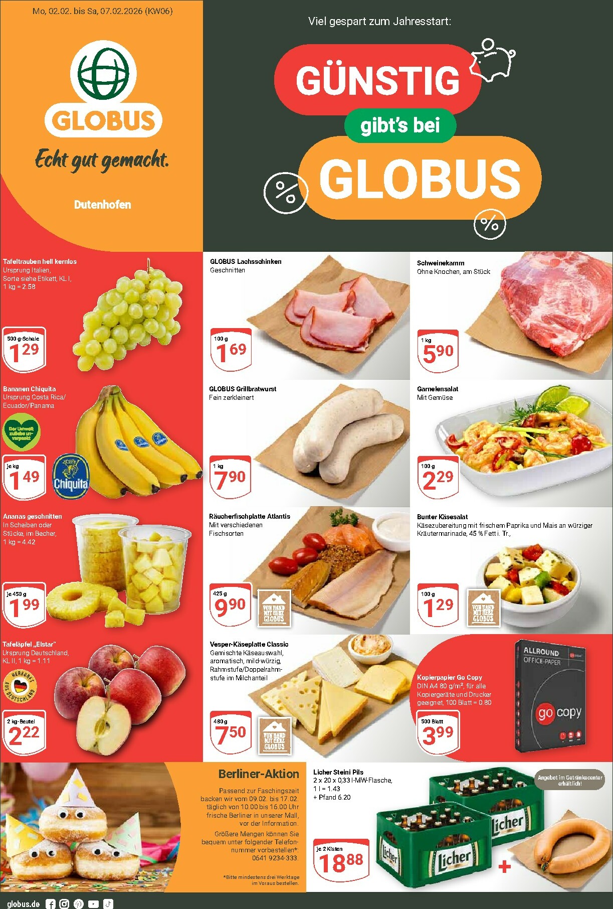 globus - Globus - Dutenhofen-Prospekt gültig vom 02.02. bis 07.02.
