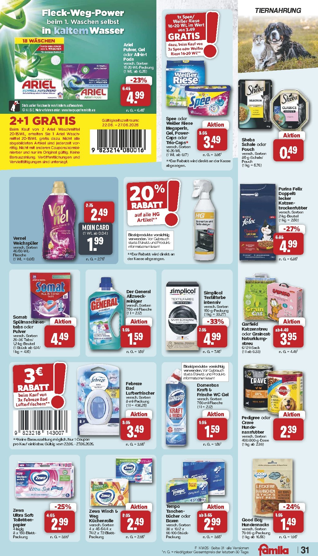 famila-nordwest - Famila Nordwest Prospekt nächste Woche – von Montag 22.06.2026 bis Samstag 27.06.2026 - page: 34