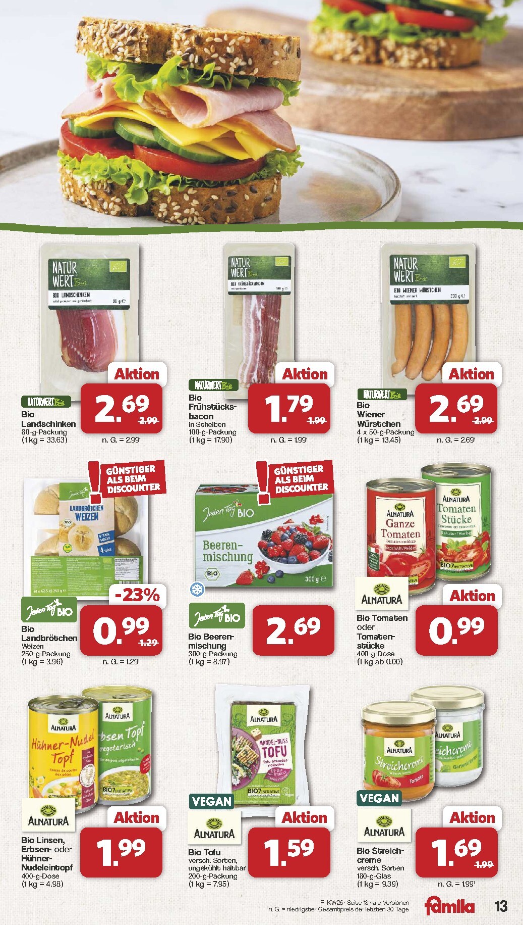 famila-nordwest - Famila Nordwest Prospekt nächste Woche – von Montag 22.06.2026 bis Samstag 27.06.2026 - page: 13