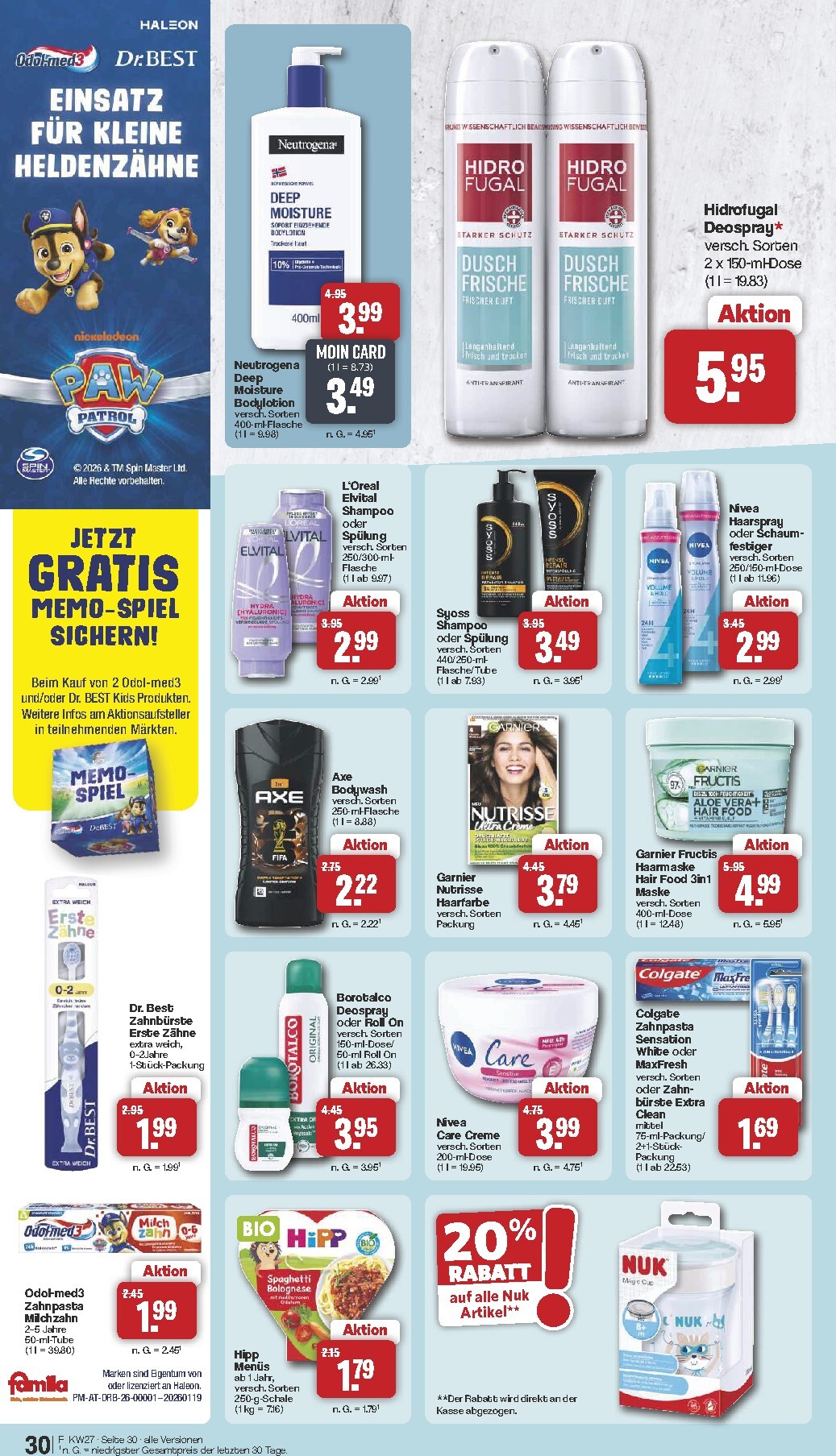 famila-nordwest - Famila Nordwest Prospekt nächste Woche – von Montag 29.06.2026 bis Samstag 04.07.2026 - page: 30