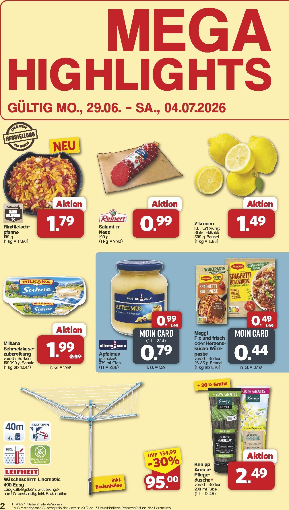 famila-nordwest - Famila Nordwest Prospekt nächste Woche – von Montag 29.06.2026 bis Samstag 04.07.2026 - page: 2