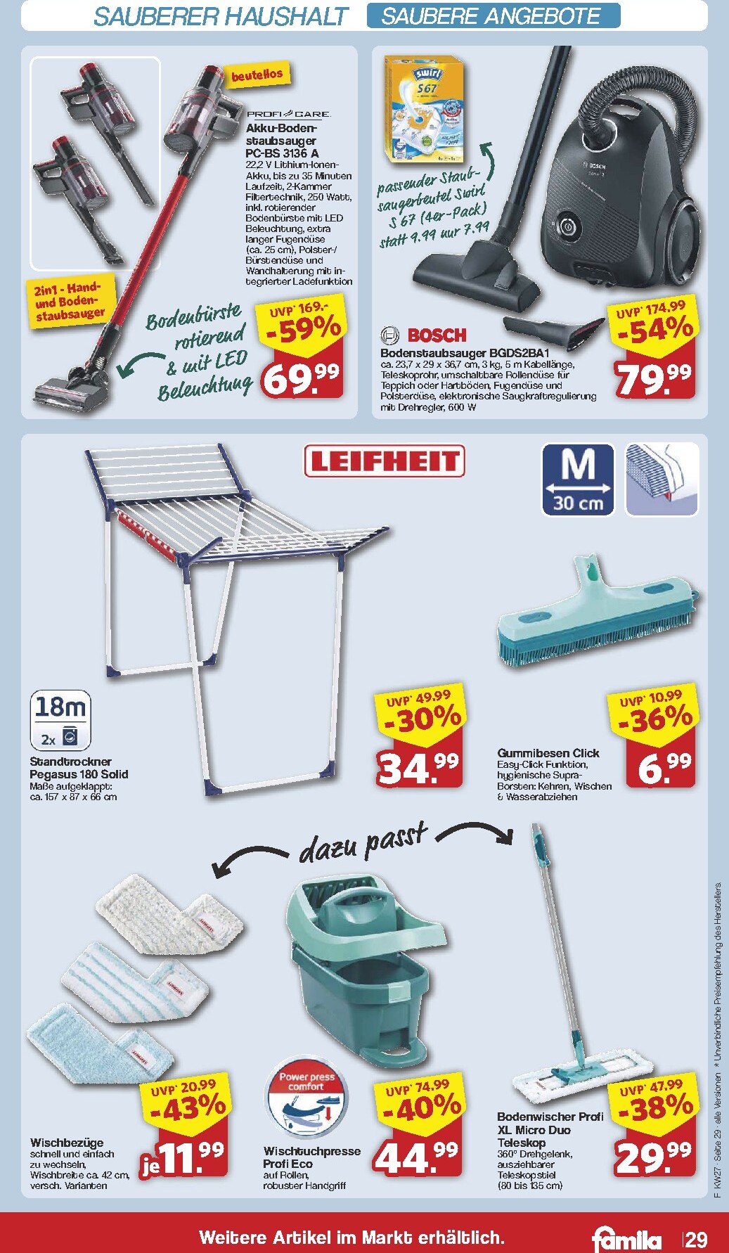 famila-nordwest - Famila Nordwest Prospekt nächste Woche – von Montag 29.06.2026 bis Samstag 04.07.2026 - page: 29