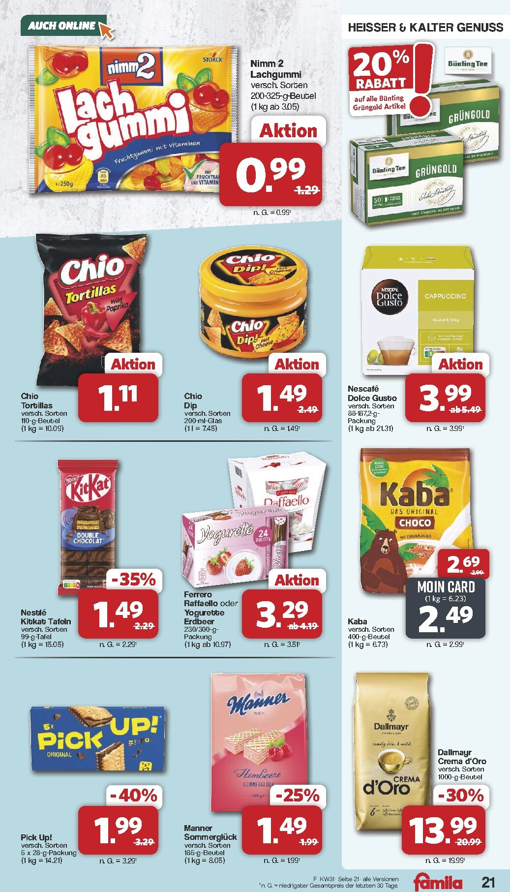 famila-nordwest - Famila Nordwest Prospekt nächste Woche – von Montag 27.07.2026 bis Samstag 01.08.2026 - page: 21