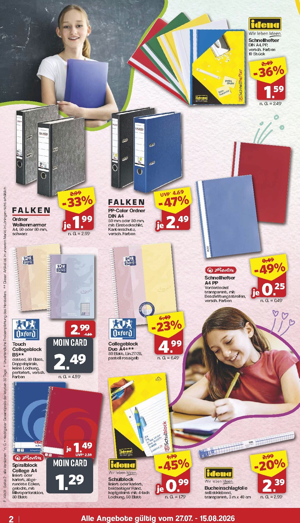 famila-nordwest - Famila Nordwest - Schulanfang Prospekt nächste Woche – von Montag 27.07.2026 bis Samstag 15.08.2026 - page: 2