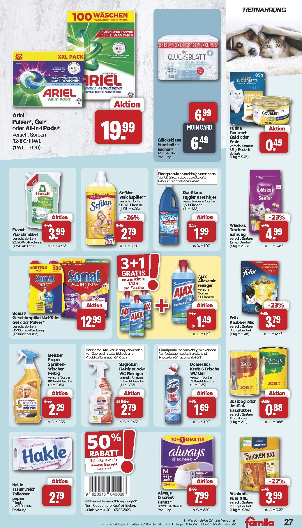famila-nordwest - Famila Nordwest Prospekt nächste Woche – von Montag 31.08.2026 bis Samstag 05.09.2026 - page: 29