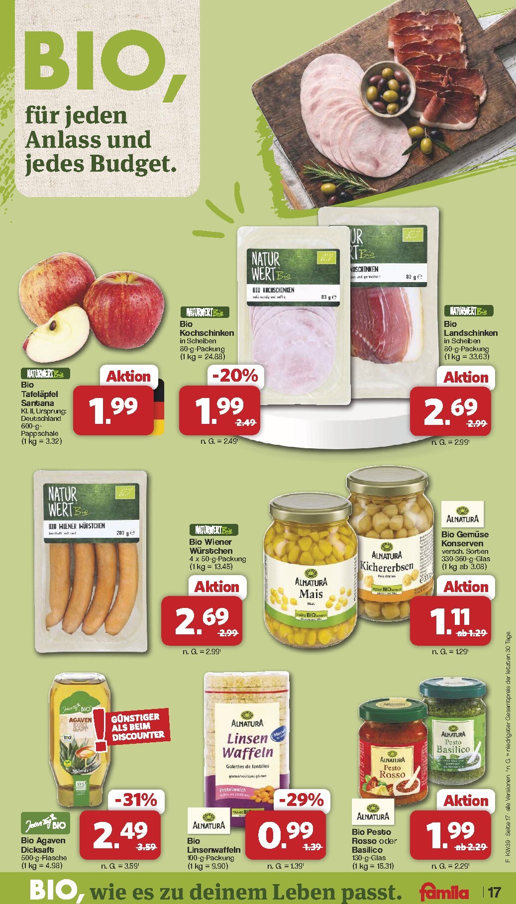 famila-nordwest - Famila Nordwest Prospekt nächste Woche – von Montag 21.09.2026 bis Samstag 26.09.2026 - page: 17